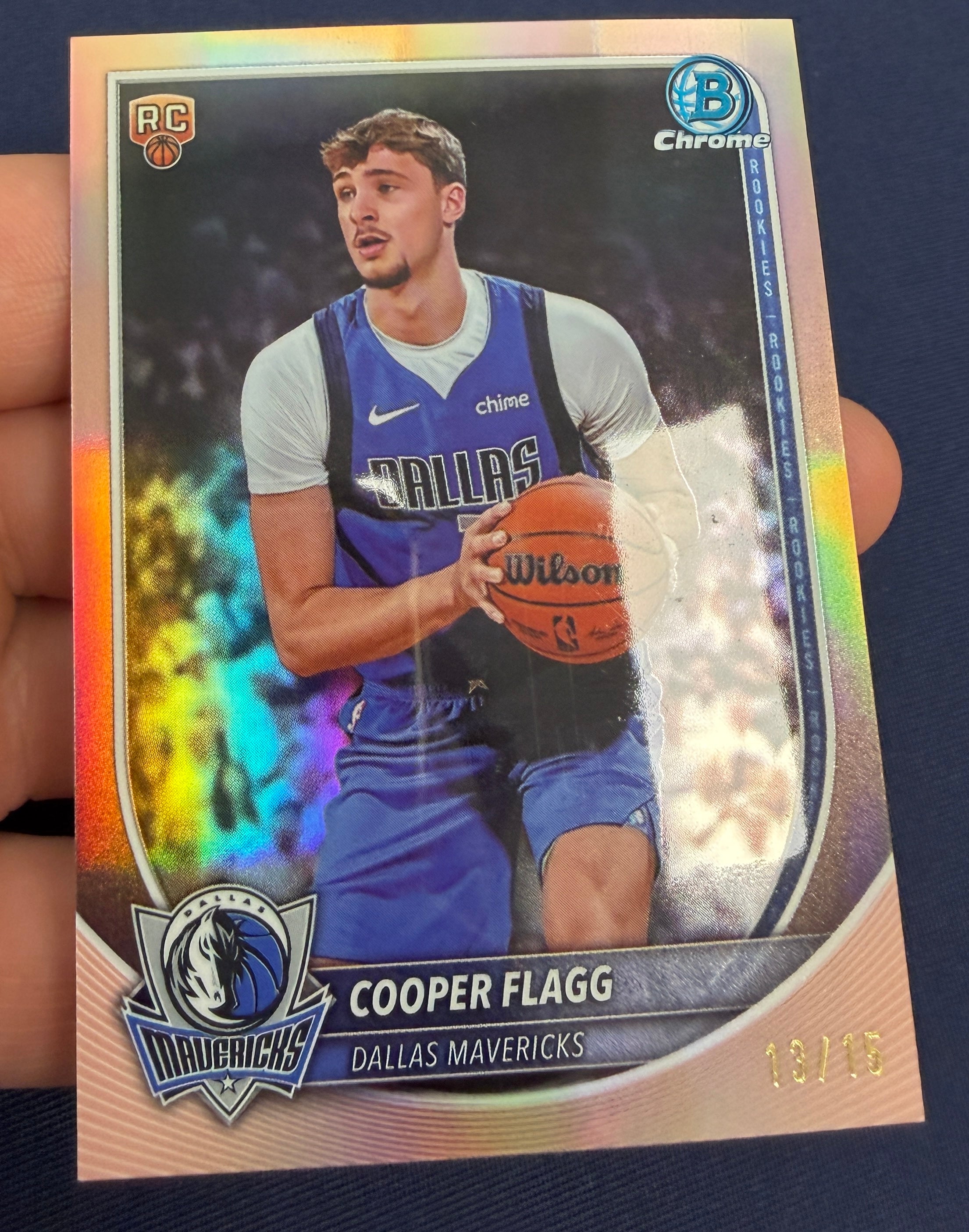 COOPER FLAGG 2025-26 Bowman Chrome Variation Rookie Rose Gold /15 #BCV-1