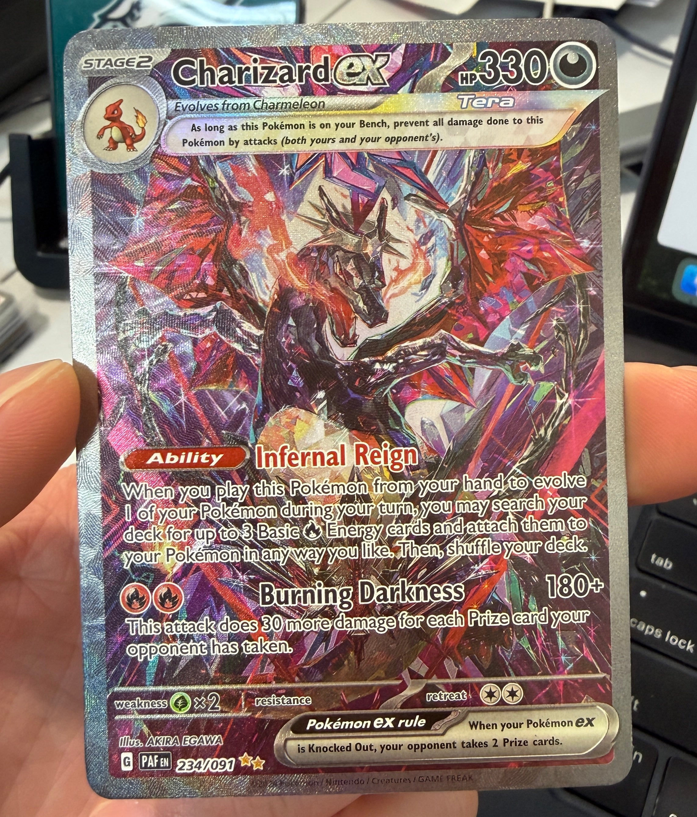 CHARIZARD EX 2024 Pokemon SV Paldean Fates Special Illustration Rare #234/091