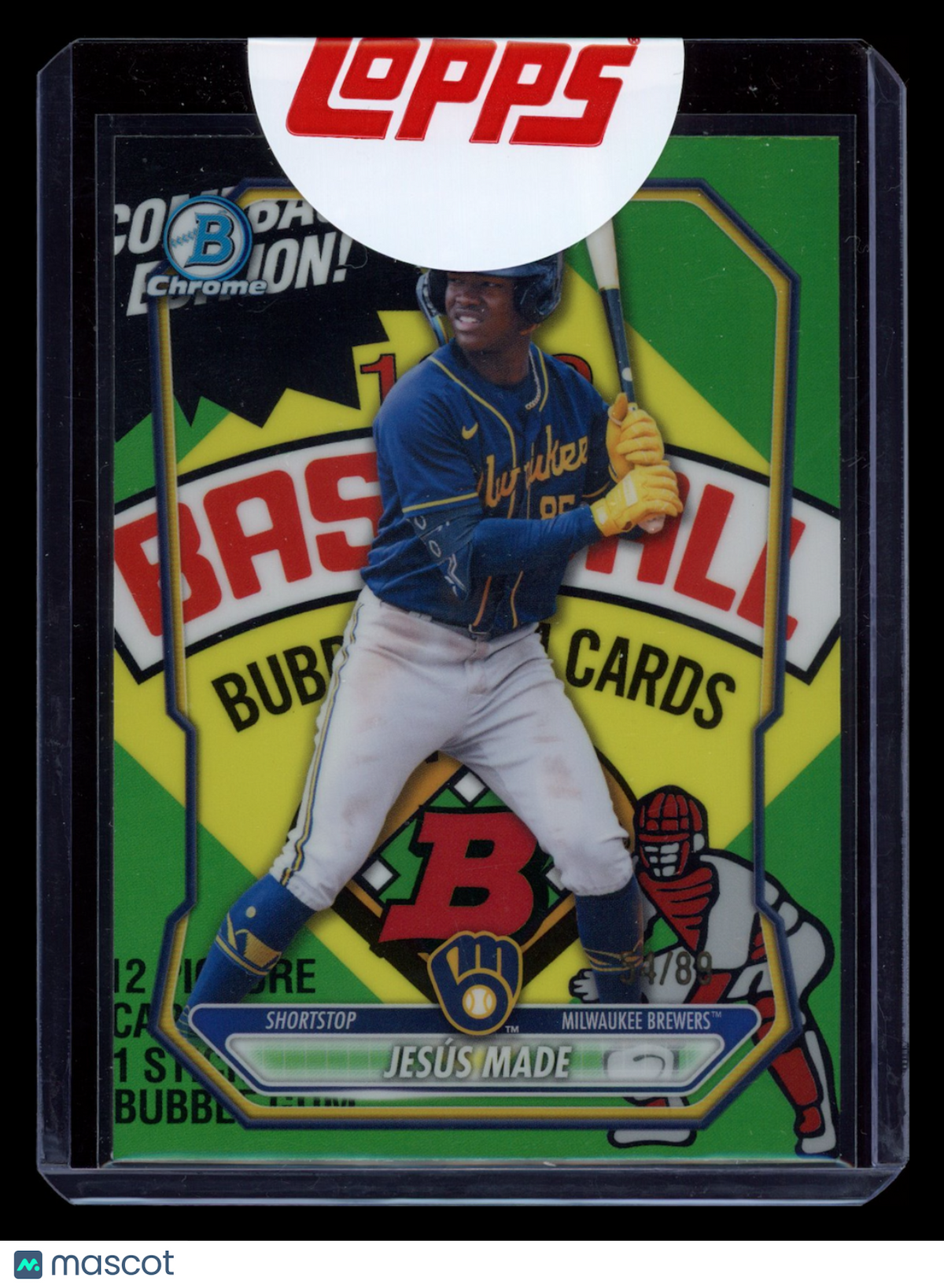 JESUS MADE 2026 Bowman Chrome Prospect Packfractor /89 #BCP-96 Brewers