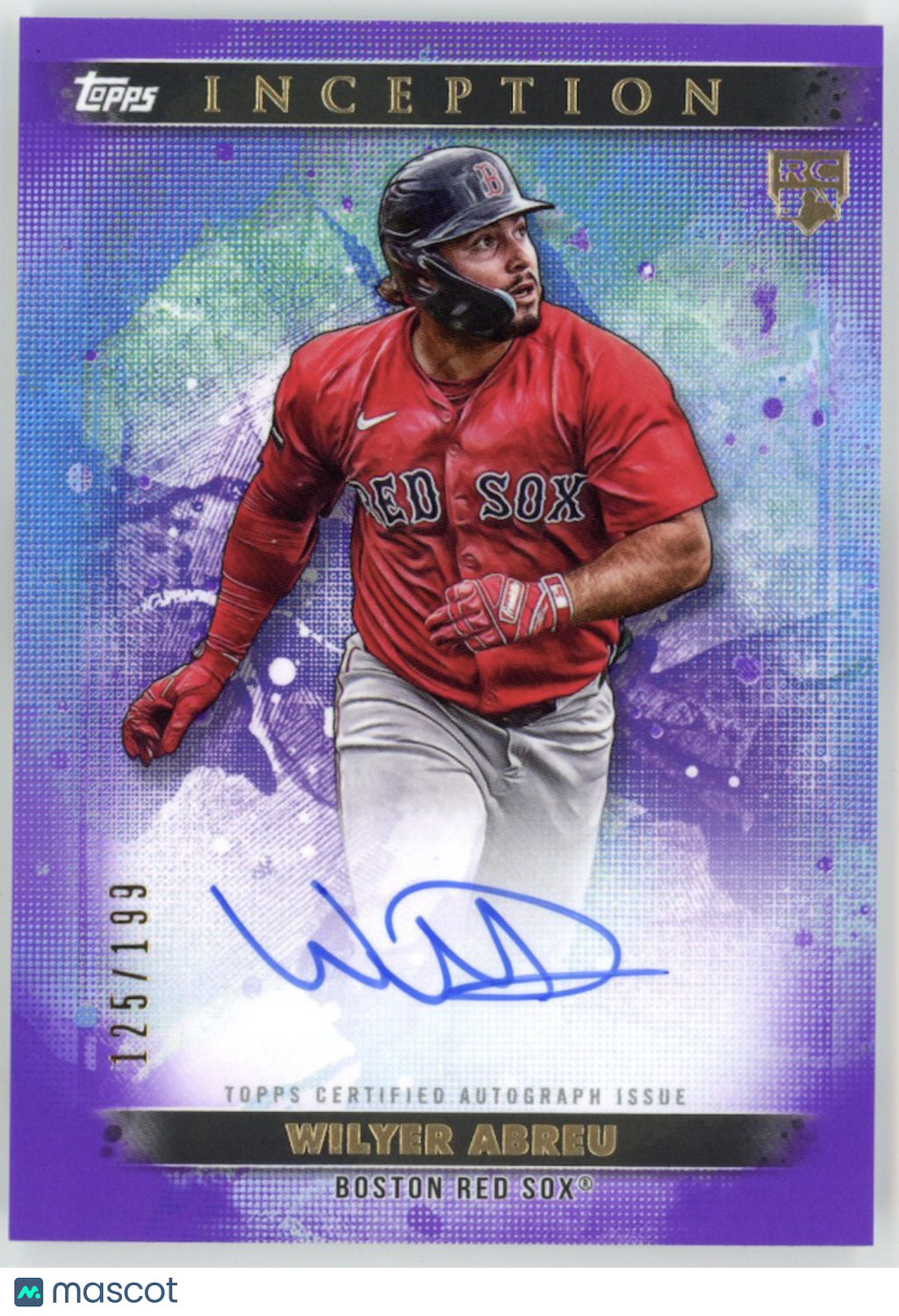 WILYER ABREU 2024 Topps Inception Rookie Auto Purple /199 Red Sox