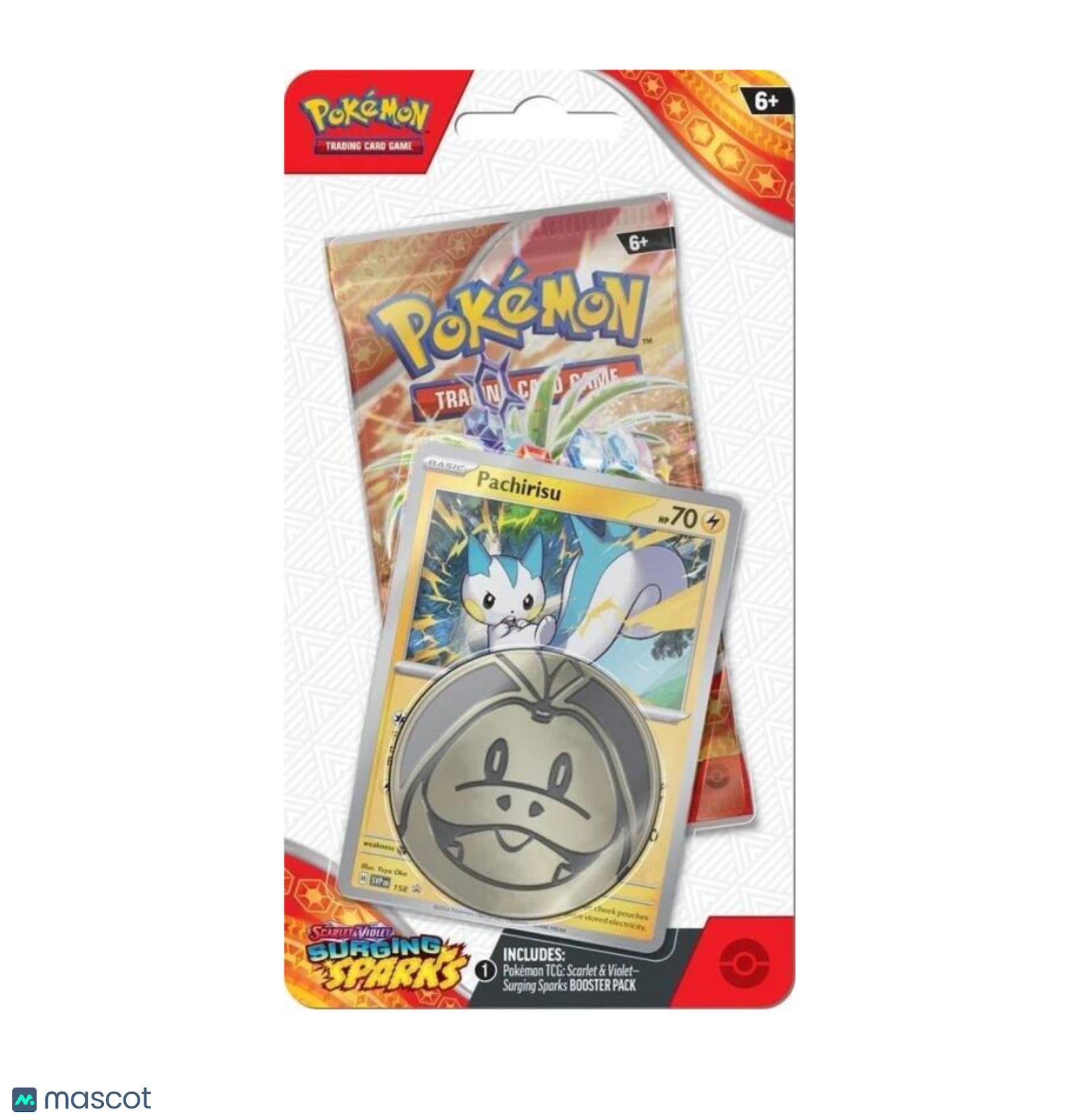 Pokemon Scarlet & Violet Surging Sparks Single Pack Blister - Pachirisu