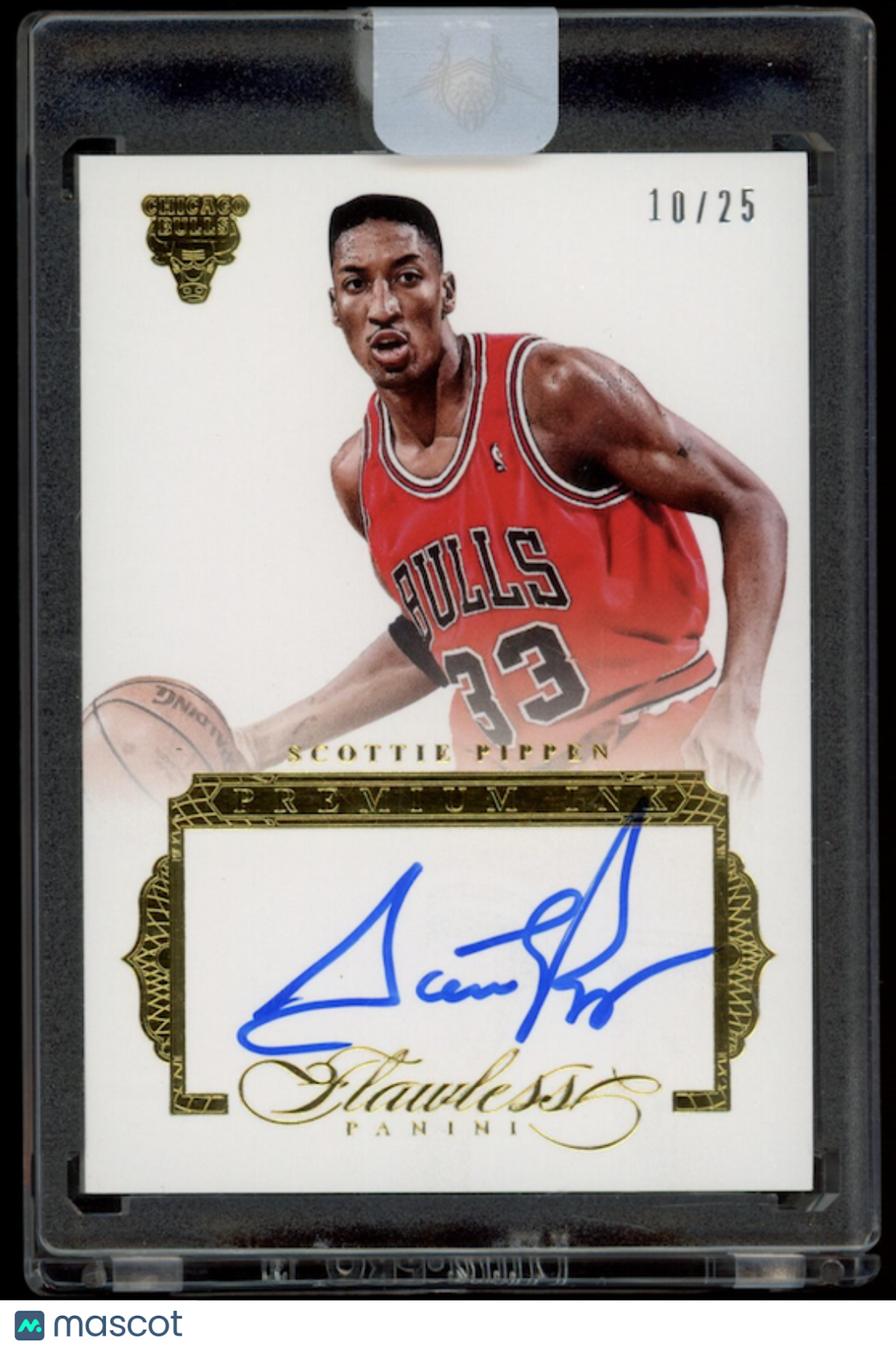 SCOTTIE PIPPEN 2015-16 Panini Flawless Premium Ink Auto /25 #PI-SP Chicago Bulls