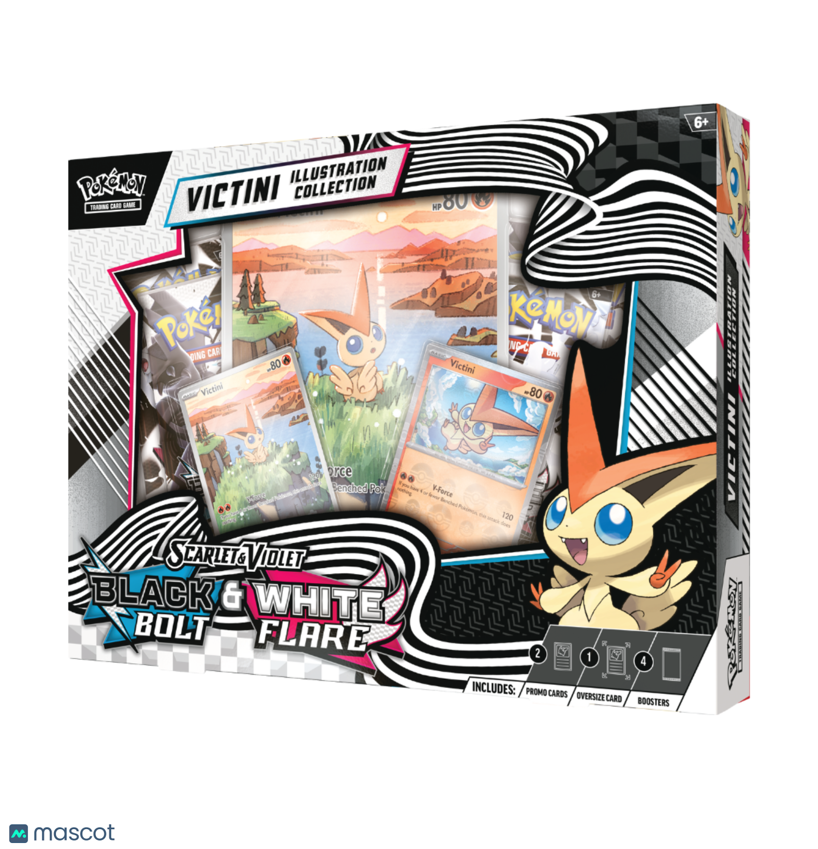 Pokemon S&V Black Bolt & White Flare Victini Illustration Collection