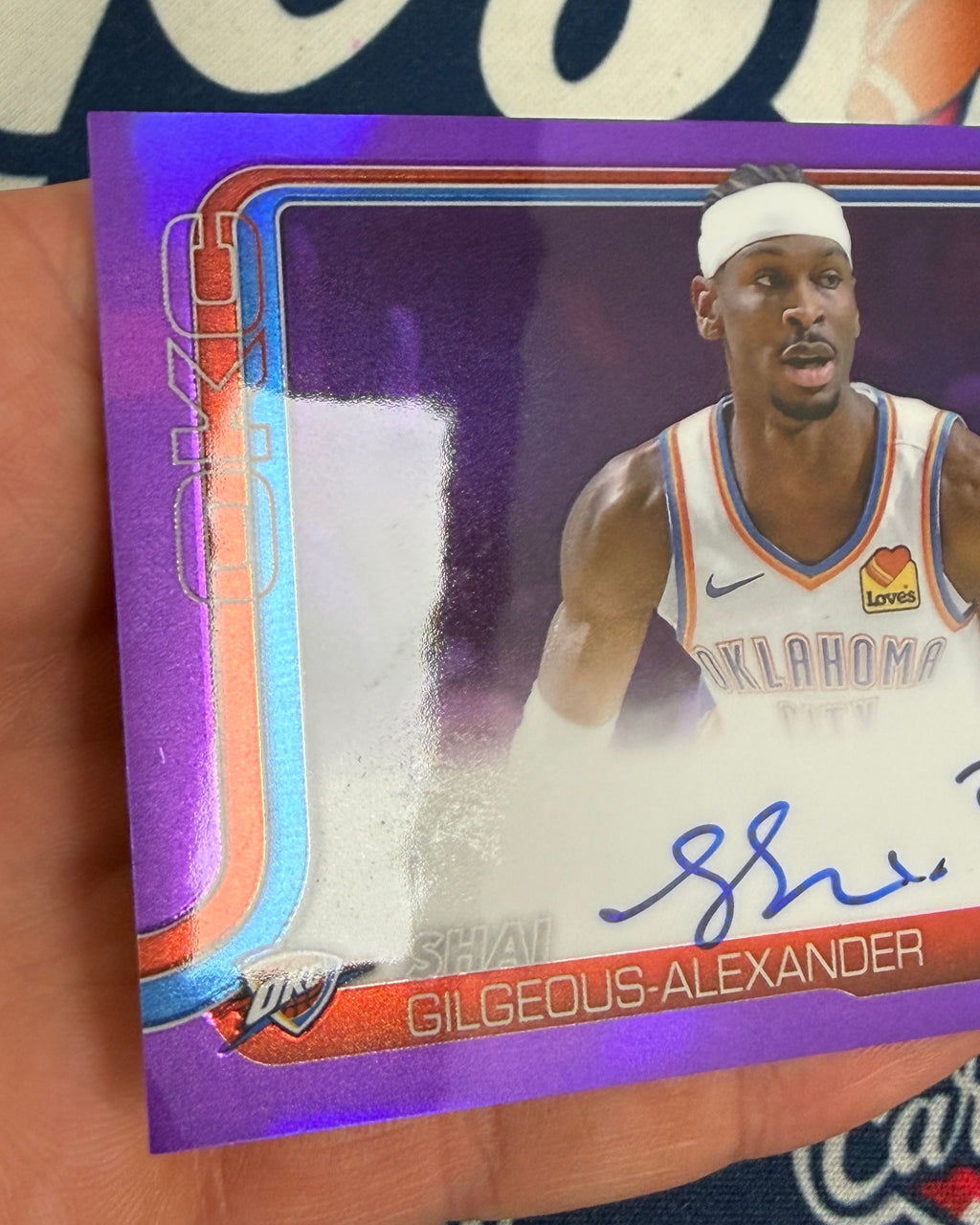SHAI GILGEOUS-ALEXANDER 2025-26 Topps Chrome Auto Purple Refractor /75  #TCA-SGA