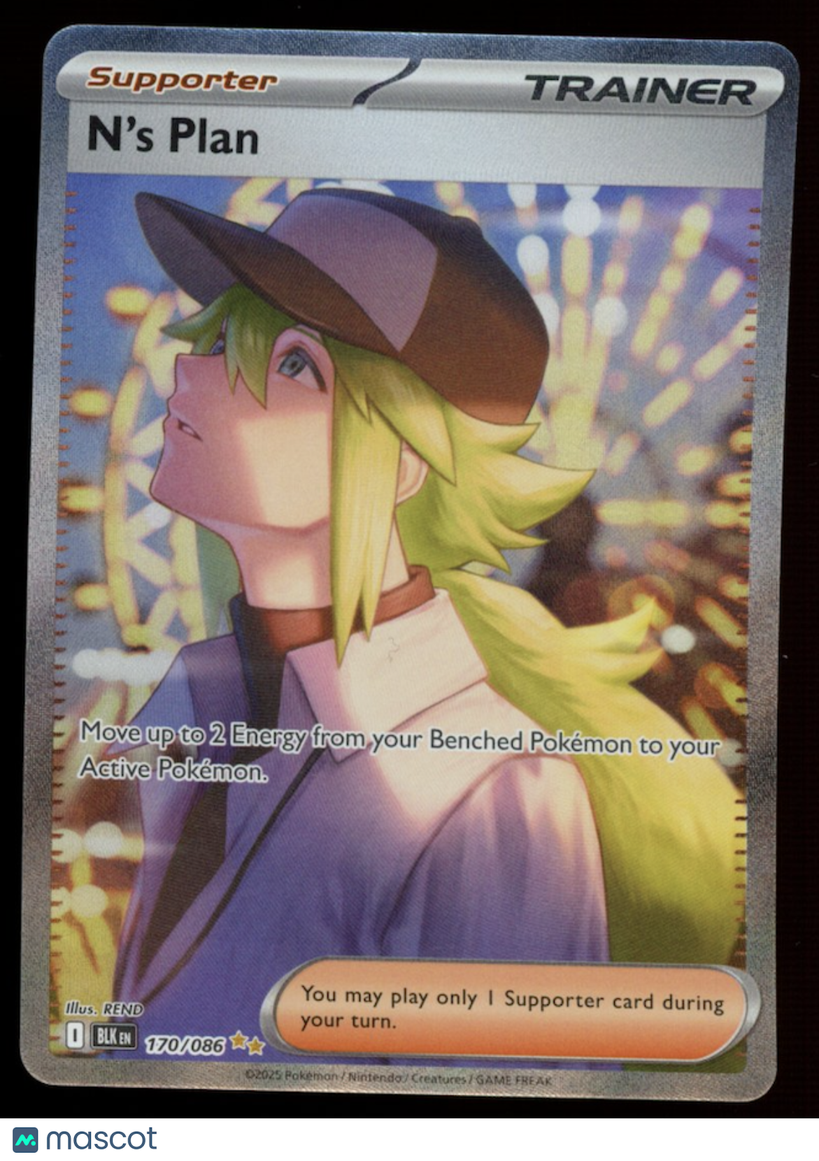 N'S PLAN 2025 Pokemon S&V Black Bolt Trainer Special Illustration Rare #170/086