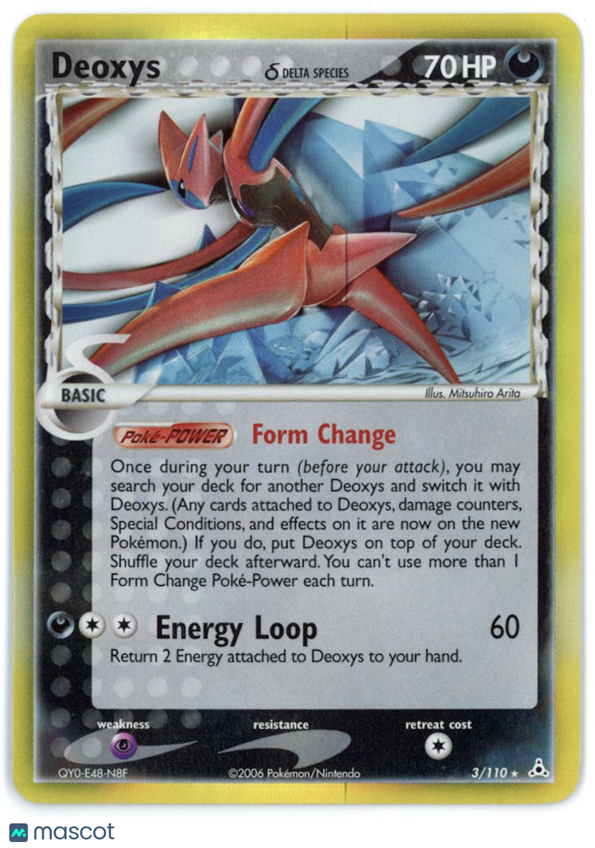 DEOXYS 2006 Pokemon TCG Delta Species Holon Phantoms Reverse Holo #3/110