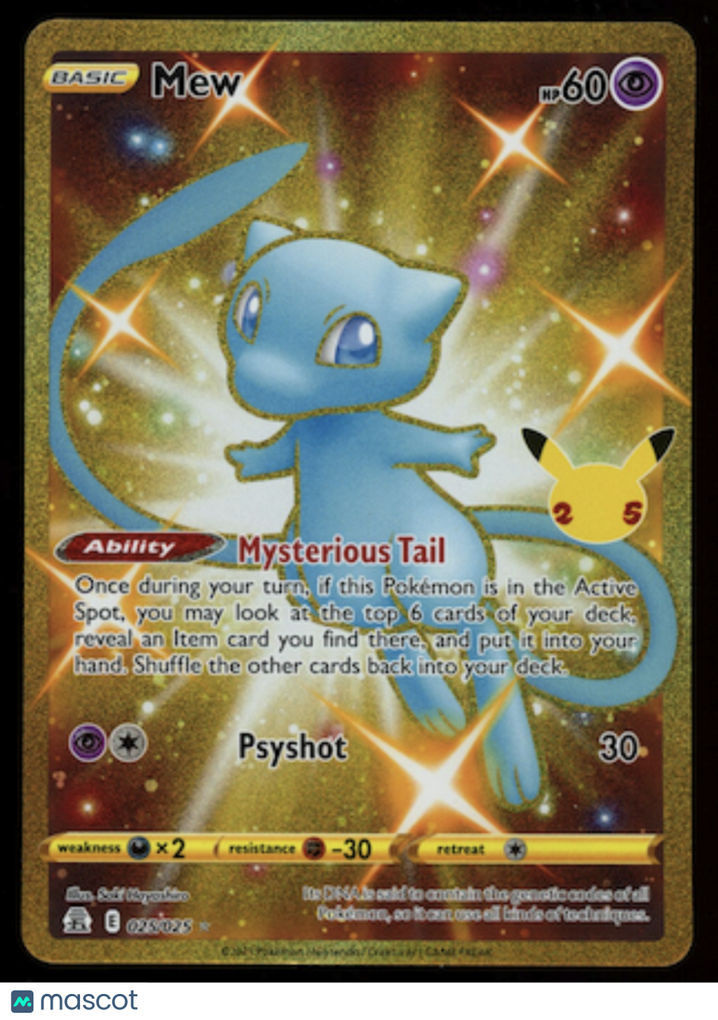 MEW 2021 Pokemon Celebrations #025/025 Secret Rare