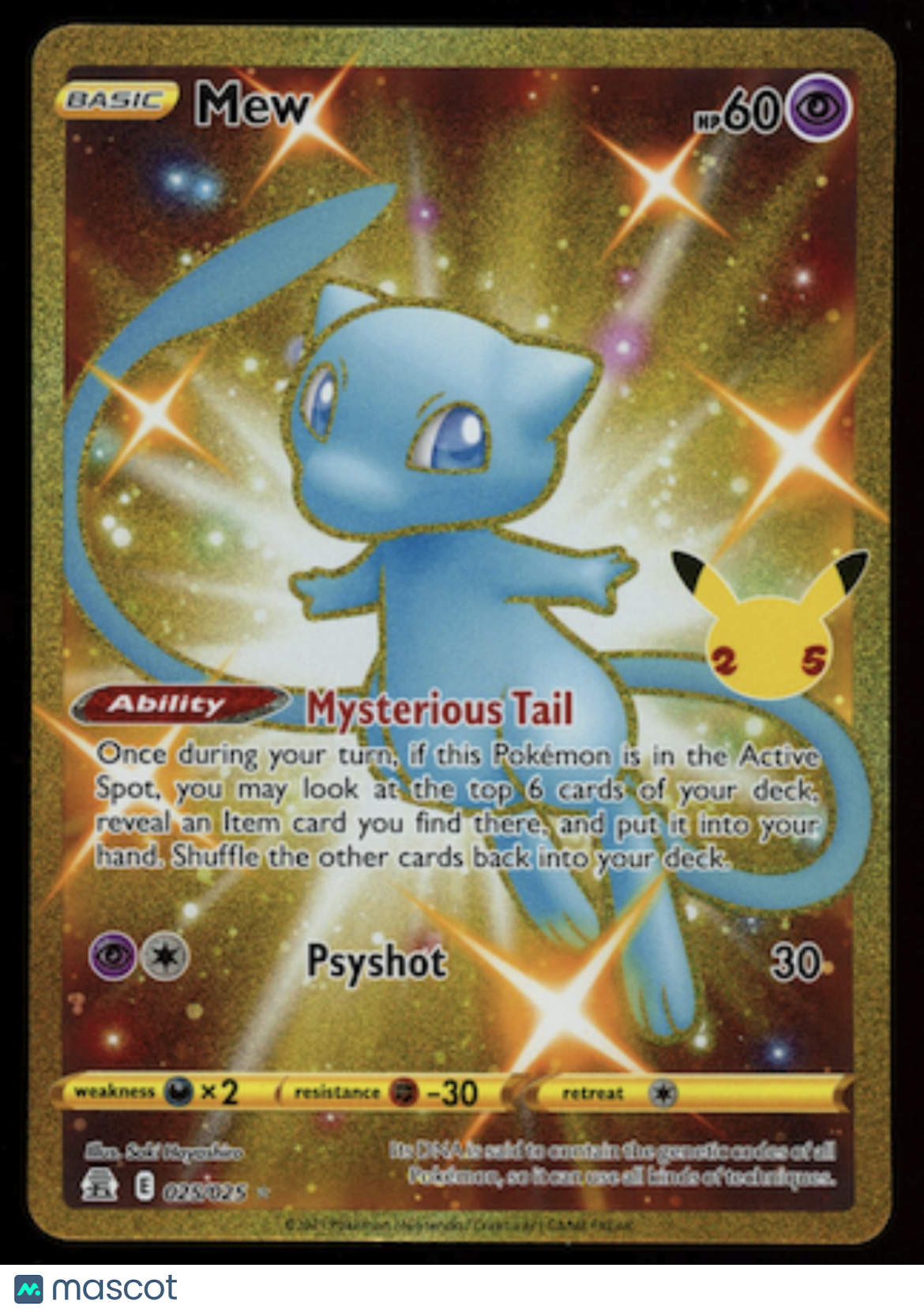 MEW 2021 Pokemon Celebrations #025/025 Secret Rare