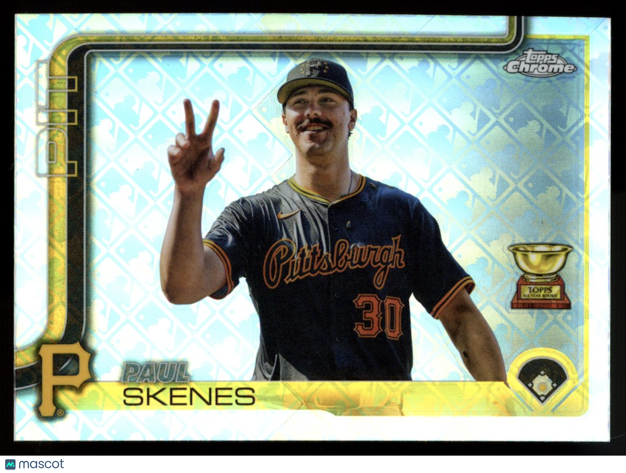 PAUL SKENES 2025 Topps Chrome Logofractor Image Variation #300 Pirates