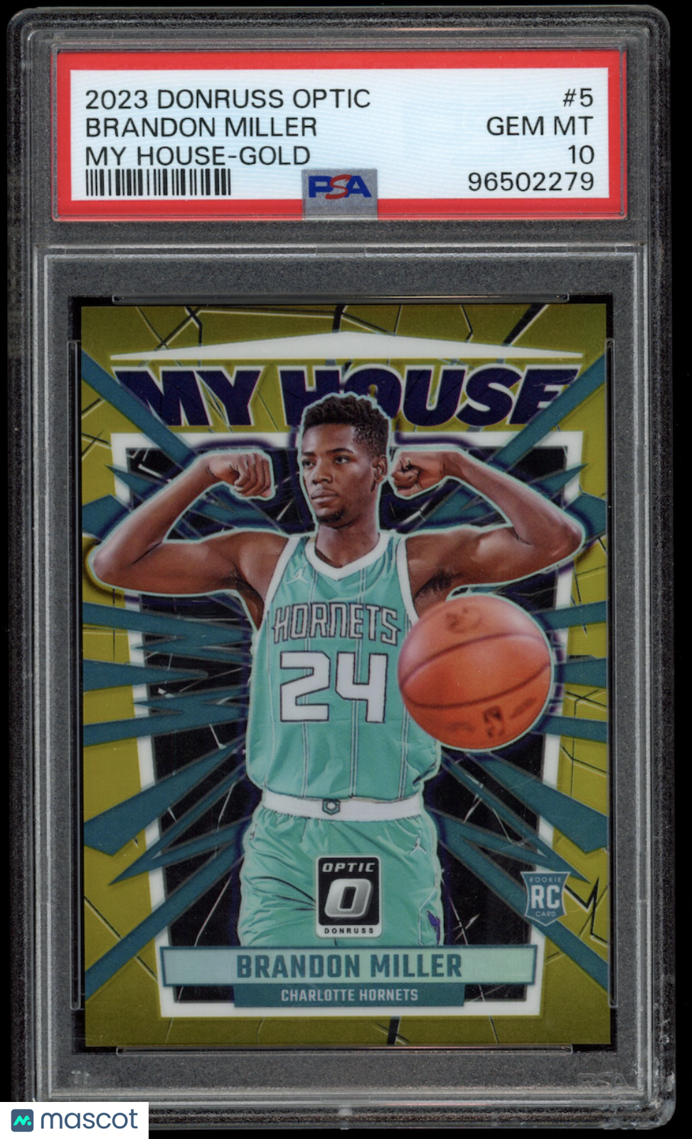 BRANDON MILLER 2023-24 Panini Donruss Optic My House Rookie Gold /10 #5 PSA 10