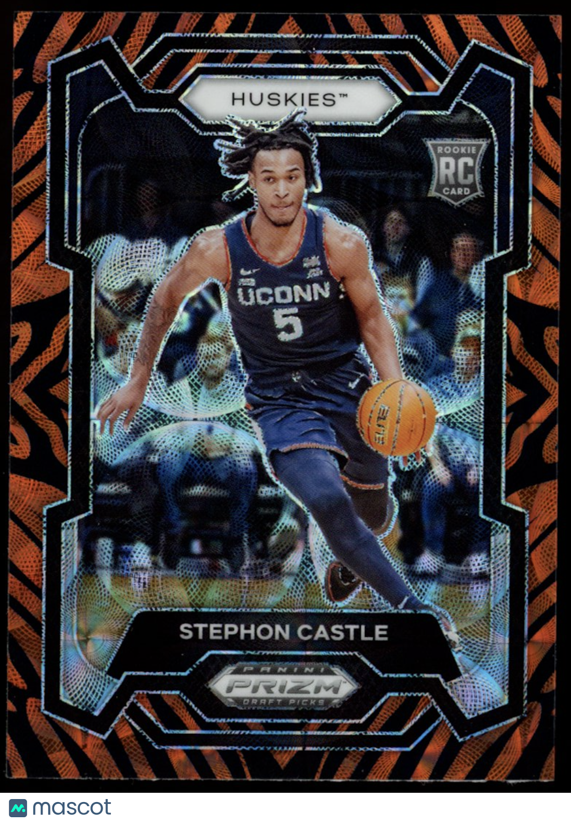 STEPHON CASTLE 2024 Panini Prizm Draft Picks Tiger Stripe SSP Rookie #17 Spurs