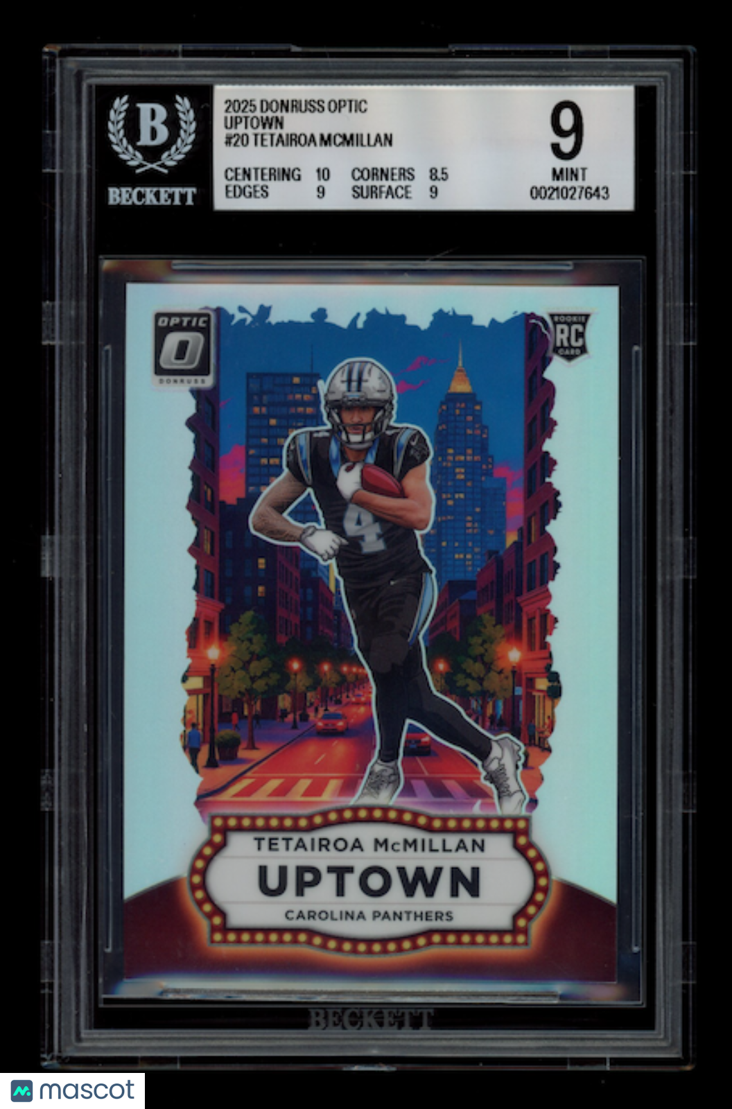 TETAIROA MCMILLAN 2025 Donruss Optic Rookie Uptown Case Hit SSP #20 BGS 9