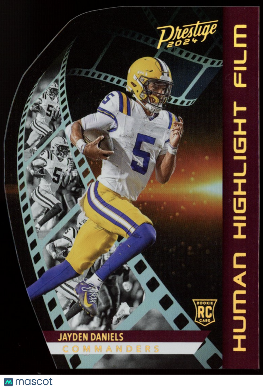 JAYDEN DANIELS 2024 Panini Prestige Human Highlight Film Case Hit Rookie SSP #2