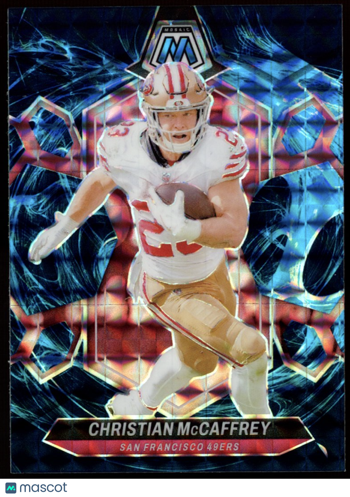 CHRISTIAN MCCAFFREY 2024 Panini Mosaic Genesis Prizm Case Hit SSP #191 49ers
