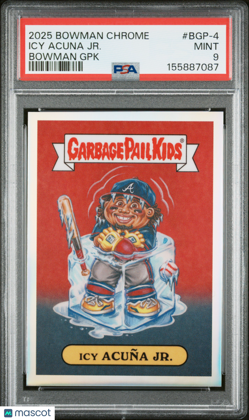 RONALD ICY ACUNA JR 2025 Bowman Chrome Garbage Pail Kids GPK SSP #BGP-4 PSA 9