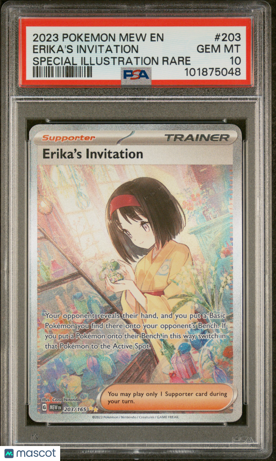 ERIKA'S INVITATION 2023 Pokemon Mew 151 #203 Special Illustration Rare PSA 10