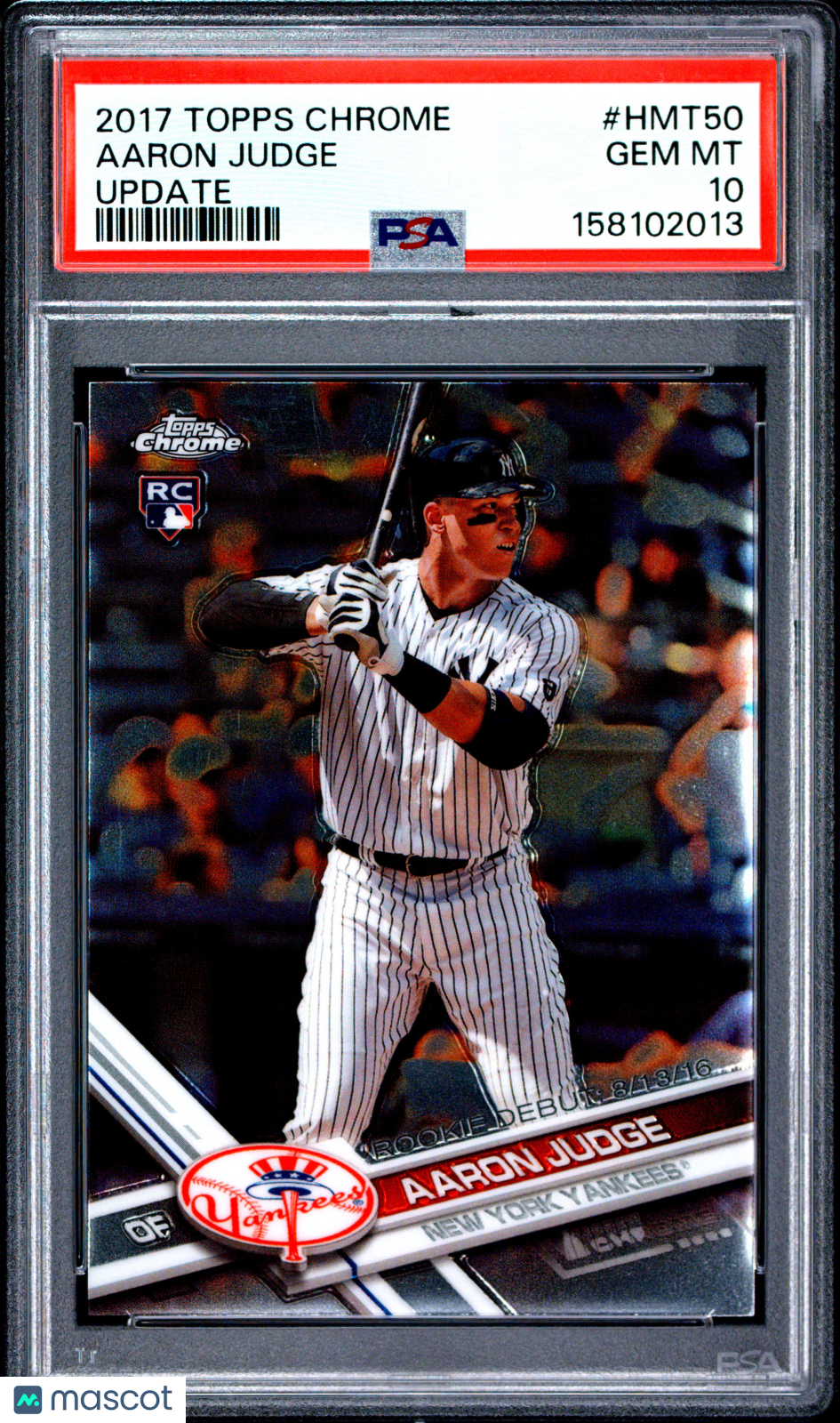 AARON JUDGE 2017 Topps Chrome Update Rookie #HMT50 PSA 10 Yankees
