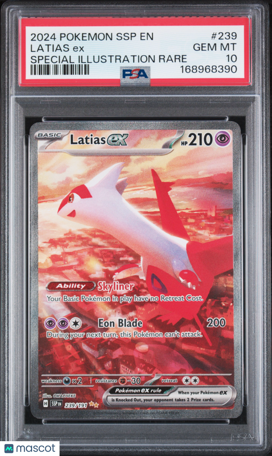 LATIAS EX 2024 Pokemon S&V Surging Sparks Special Illustration Rare #239 PSA 10