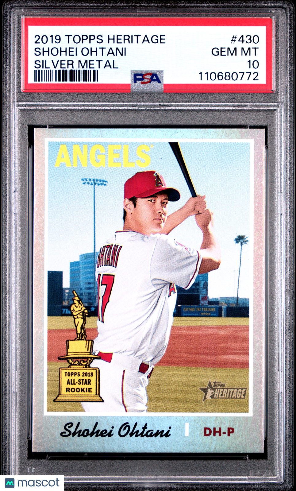 SHOHEI OHTANI 2019 Topps Heritage Silver Metal SSP #430 PSA 10 Angels