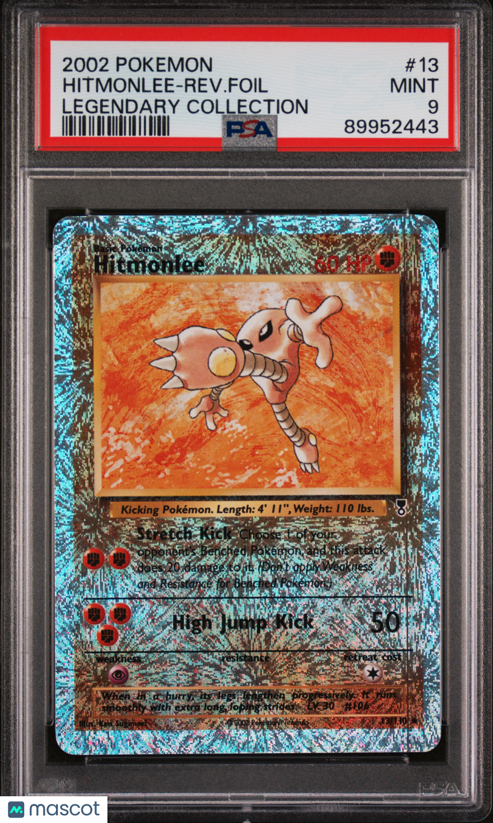 HITMONLEE 2002 Pokemon Legendary Collection Reverse Foil PSA 9 #13
