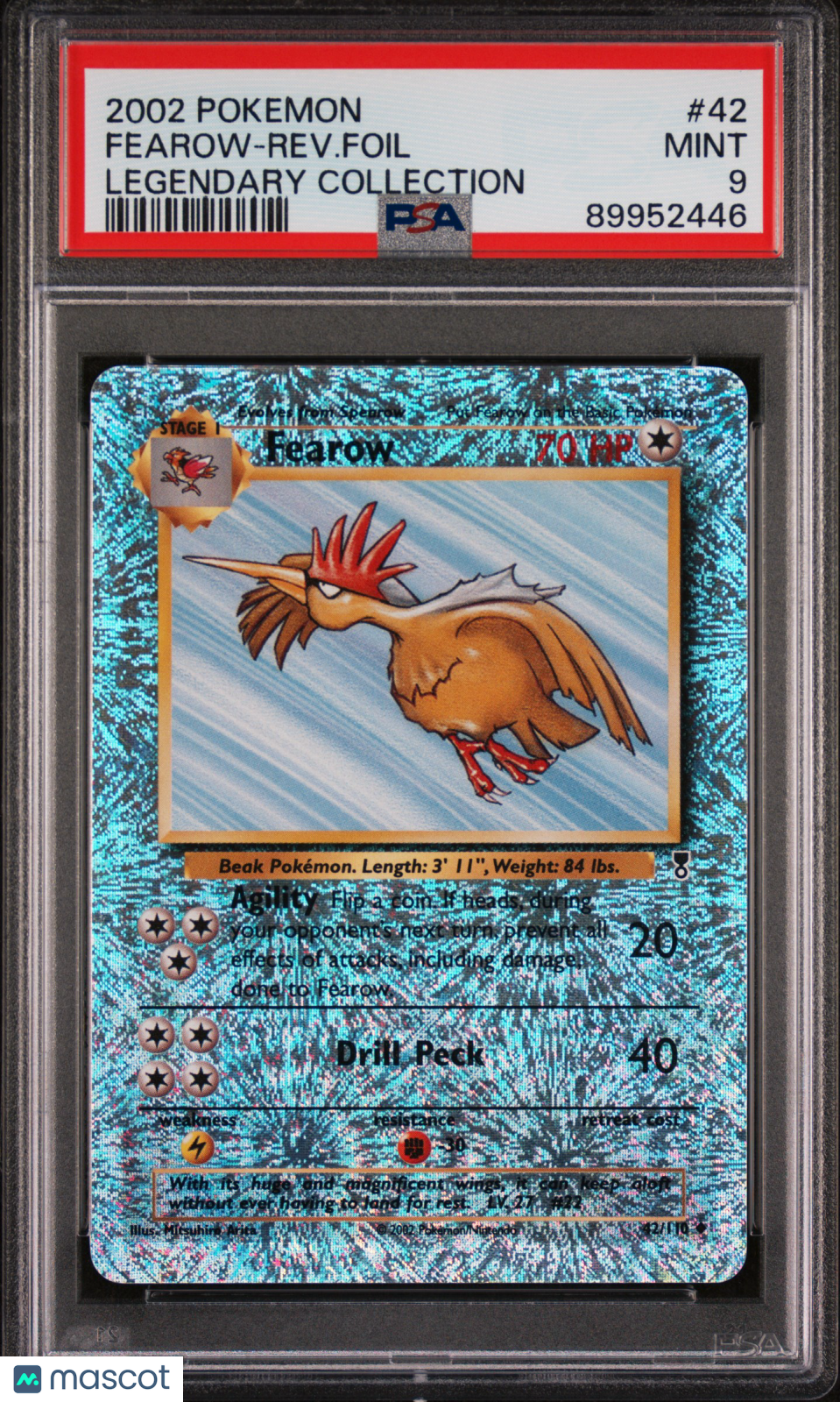 FEAROW 2002 Pokemon Legendary Collection Reverse Foil PSA 9 #42