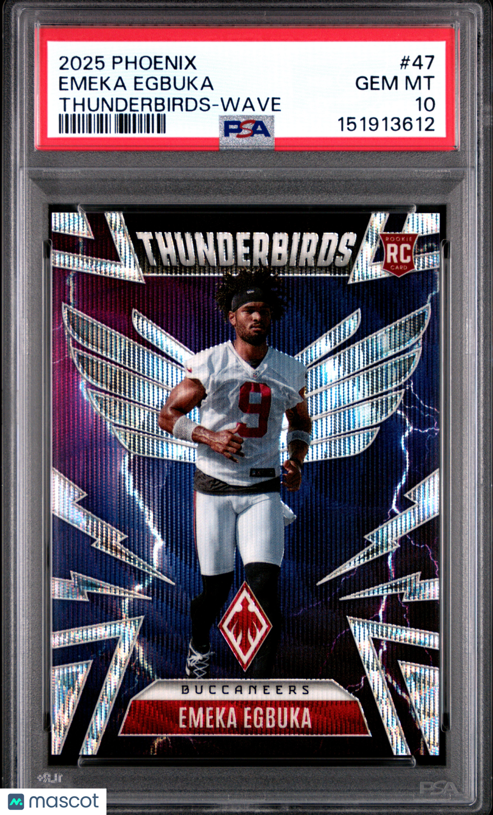EMEKA EGBUKA 2025 Panini Phoenix Rookie Thunderbirds Wave /299 #47 PSA 10