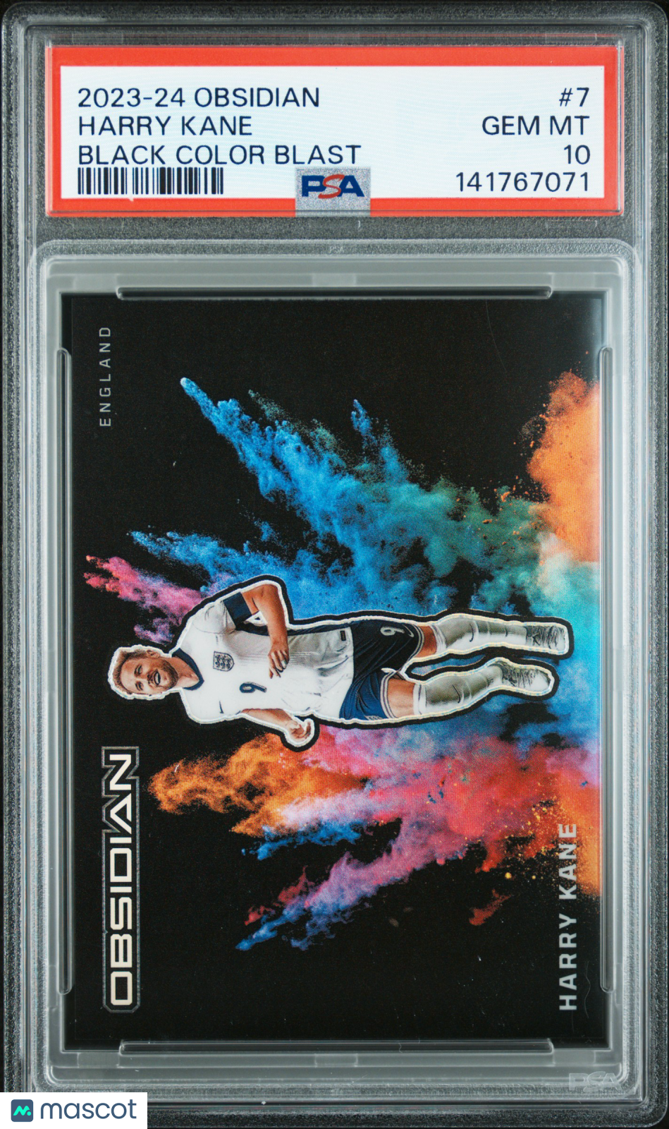 HARRY KANE 2023-24 Panini Obsidian Black Color Blast Case Hit SSP #7 PSA 10