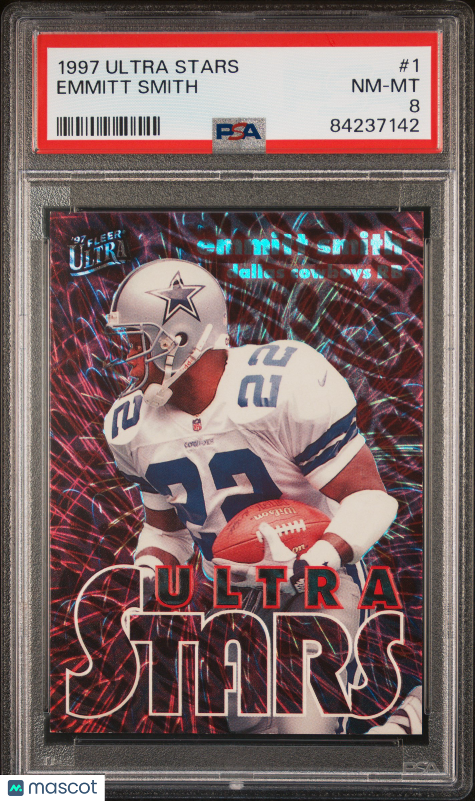 EMMITT SMITH 1997 Fleer Ultra Stars #1 PSA 8 Dallas Cowboys