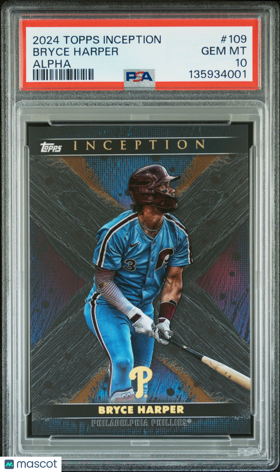 BRYCE HARPER 2024 Topps Inception Alpha SSP #109 PSA 10 Phillies