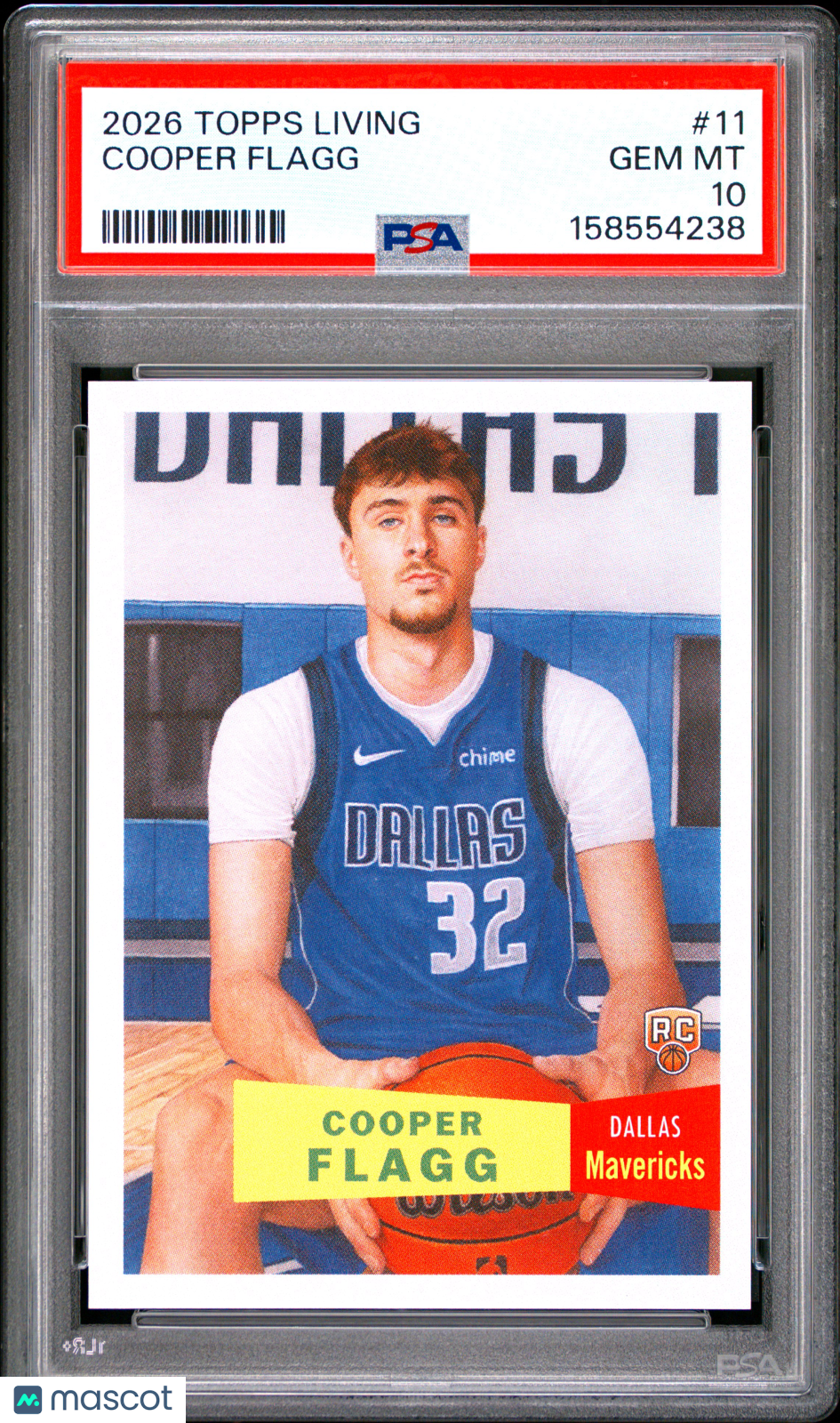 COOPER FLAGG 2026 Topps Living Rookie #11 PSA 10 Gem Mint Mavericks