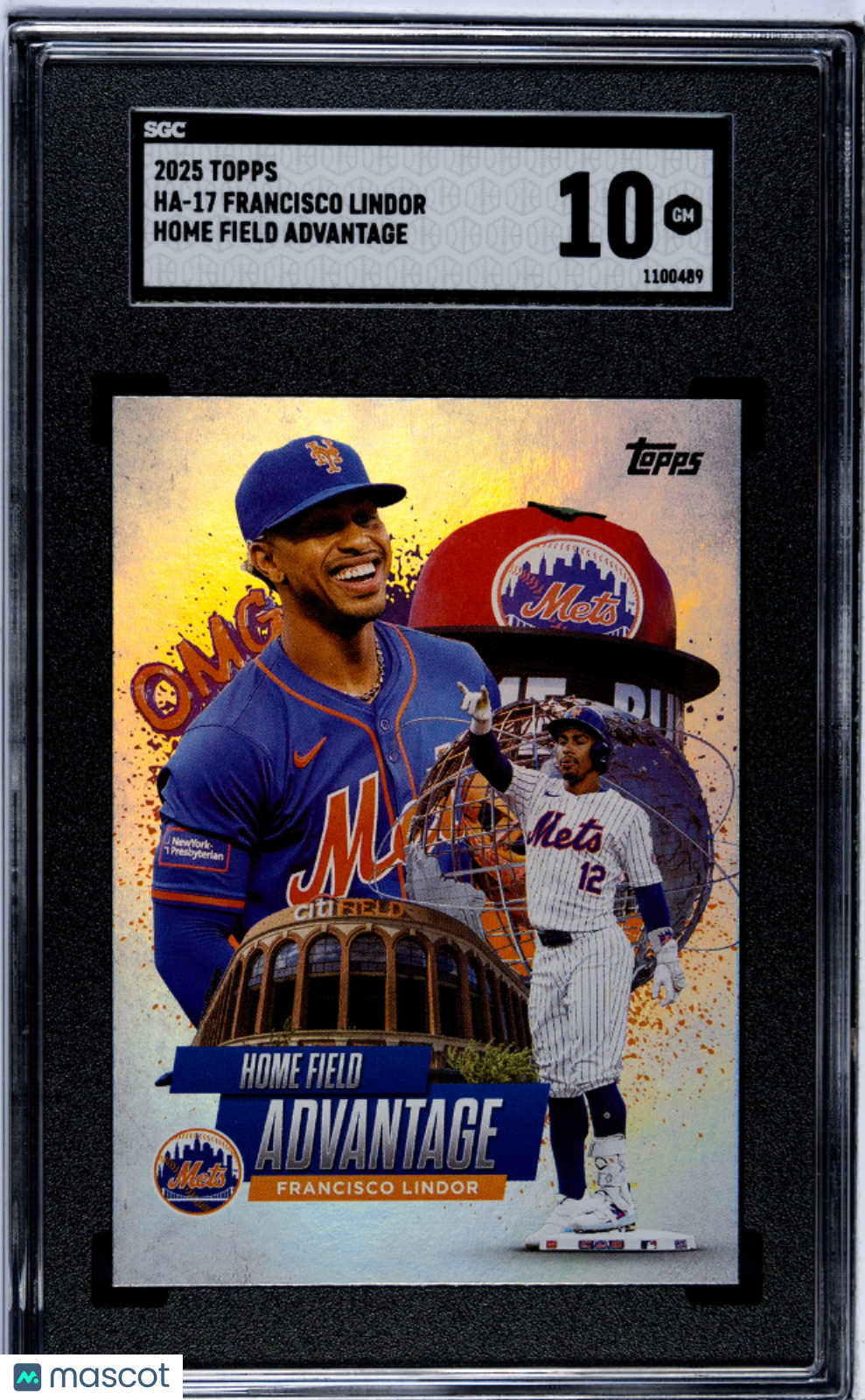 FRANCISCO LINDOR 2025 Topps Home Field Advantage Case Hit SSP #HA-17 SGC 10 Mets