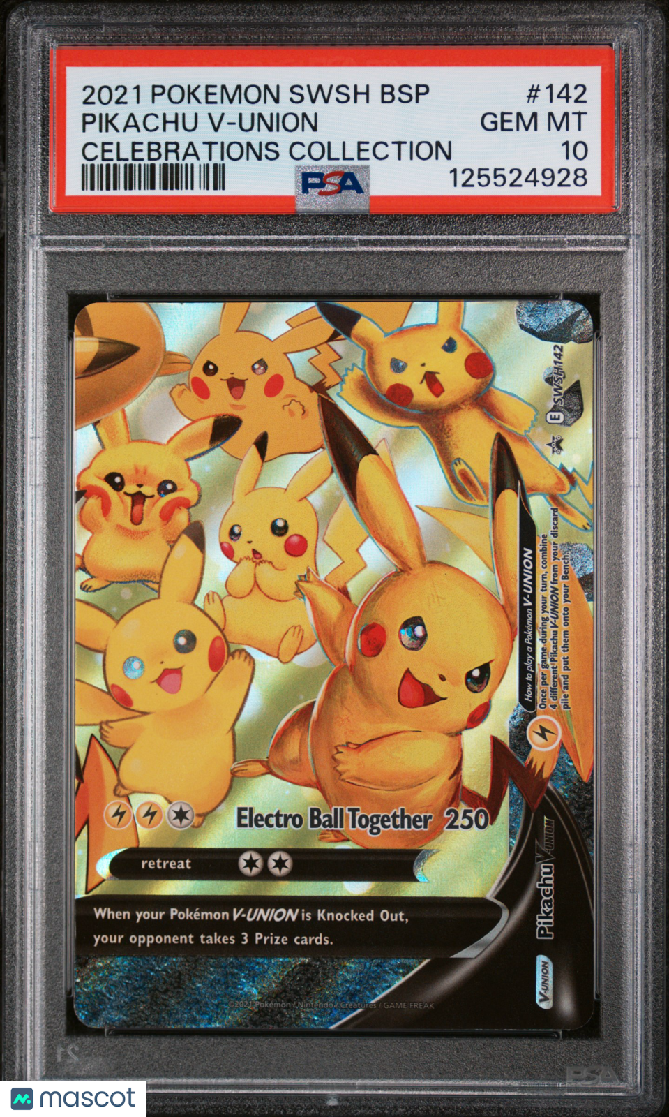 PIKACHU V-UNION 2021 Pokemon Celebrations Collection #SWSH142 PSA 10