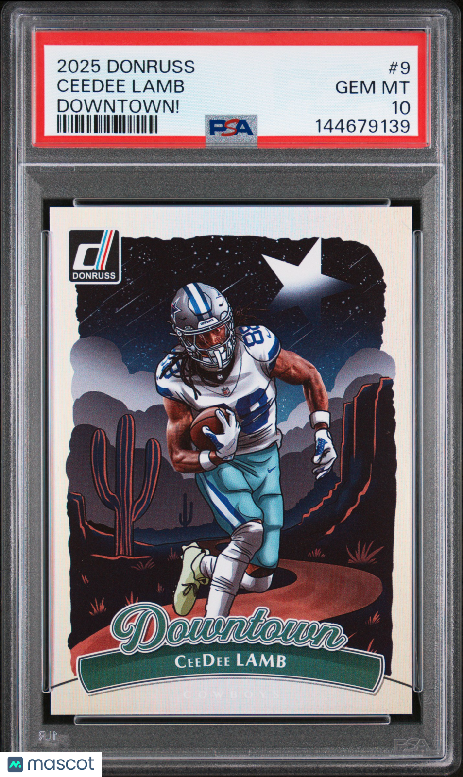 CEEDEE LAMB 2025 Panini Donruss Downtown Case Hit SSP #9 PSA 10 Cowboys