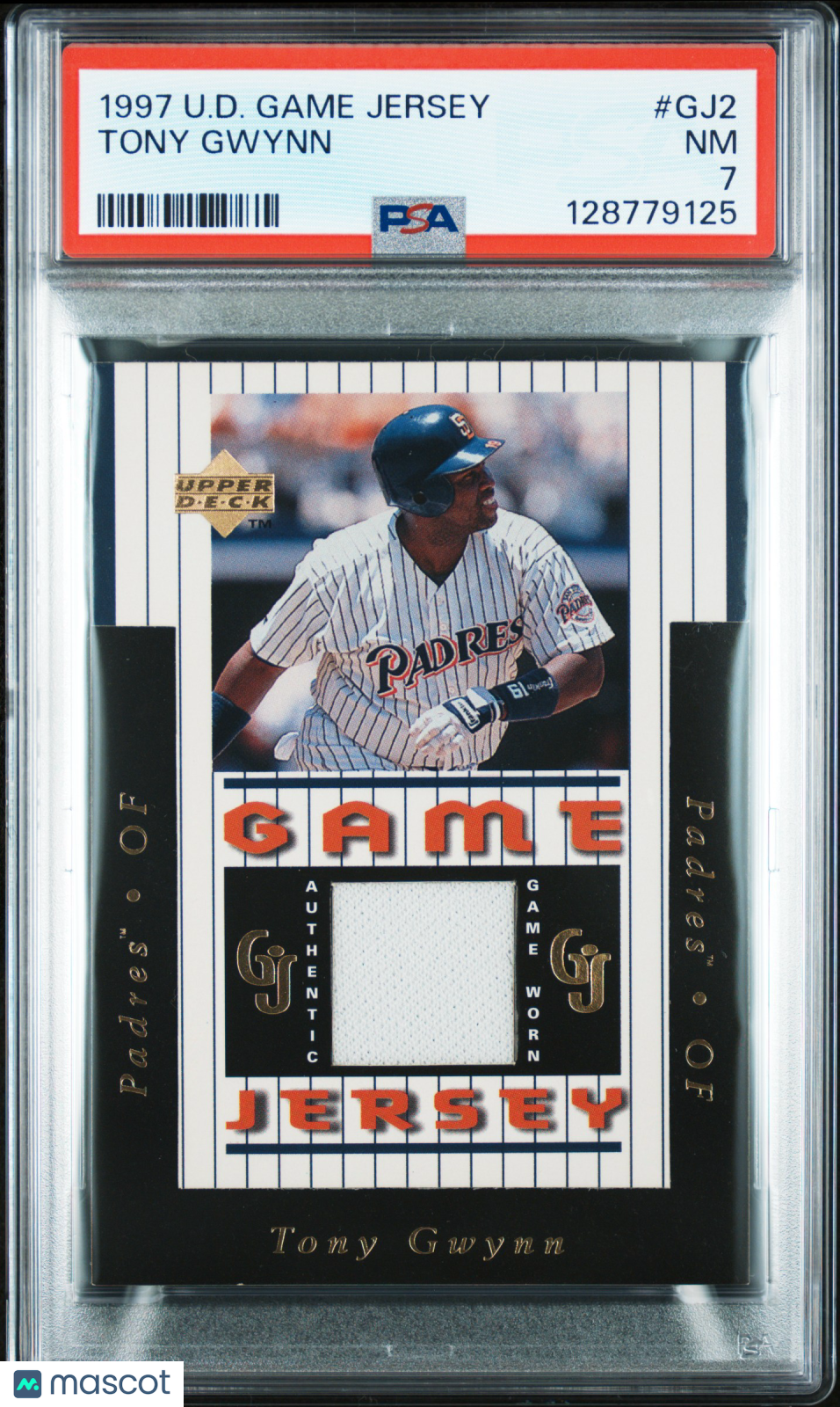 TONY GWYNN 1997 Upper Deck U.D. Game Worn Jersey #GJ2 PSA 7 Padres