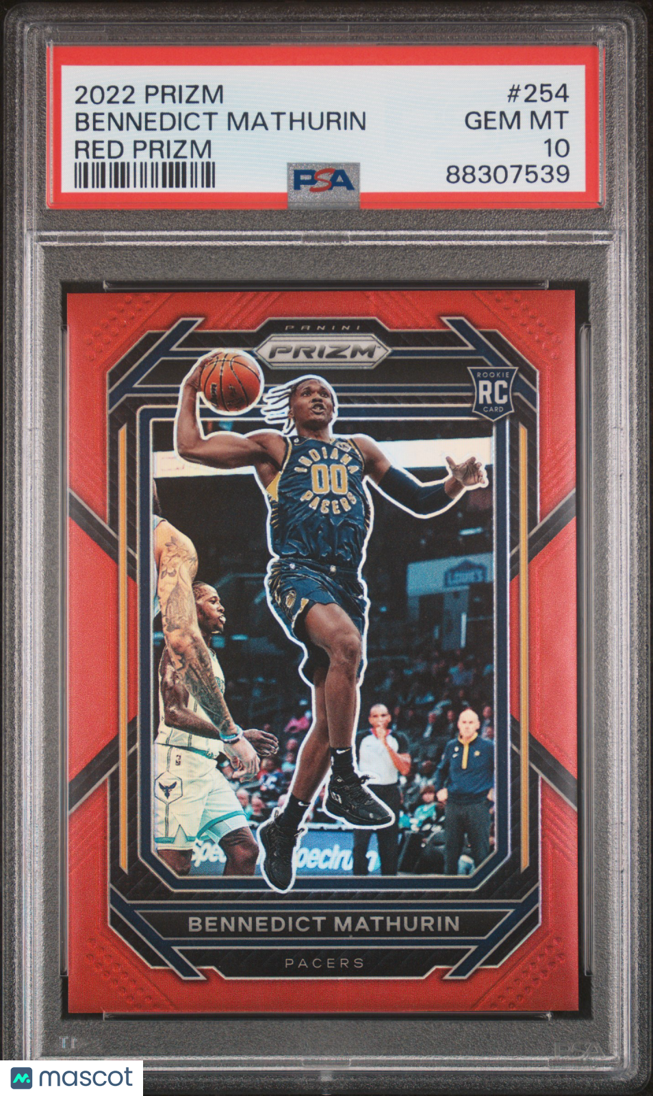 BENNEDICT MATHURIN 2022-23 Panini Prizm Rookie Red Prizm /299 #254 PSA 10 Pacers