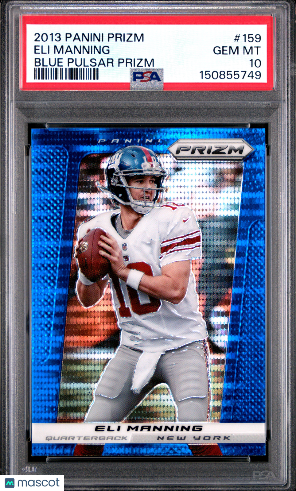 ELI MANNING 2013 Panini Prizm Blue Pulsar Prizm #159 PSA 10 Giants