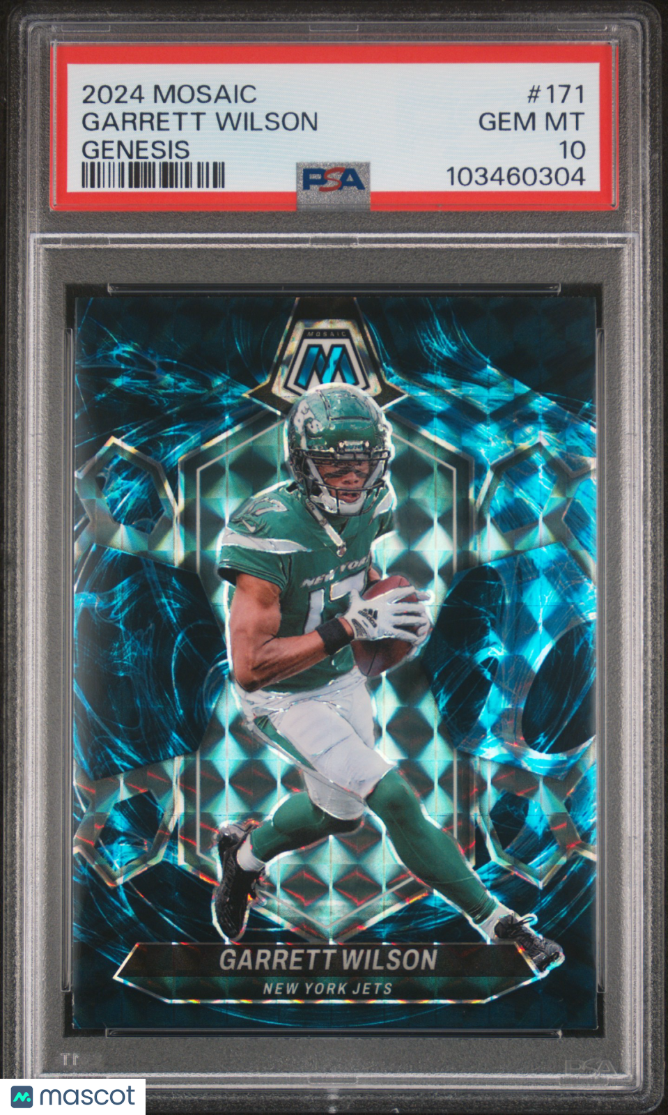 GARRETT WILSON 2024 Panini Mosaic Genesis Case Hit SSP #171 PSA 10 Jets