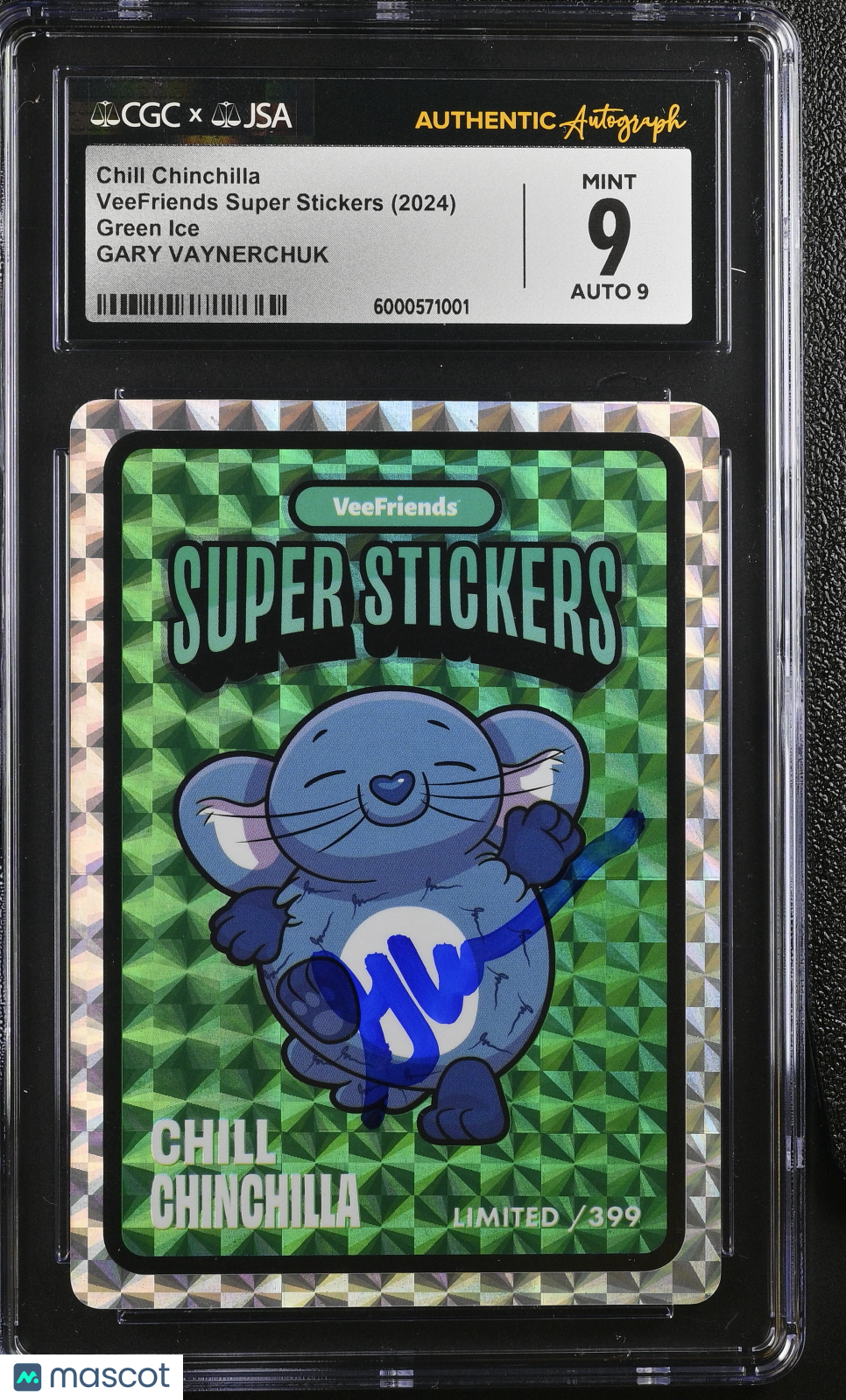 GARY VEE 2024 Veefriends Chill Chinchilla Super Stickers SIGNED /399 CGC 9