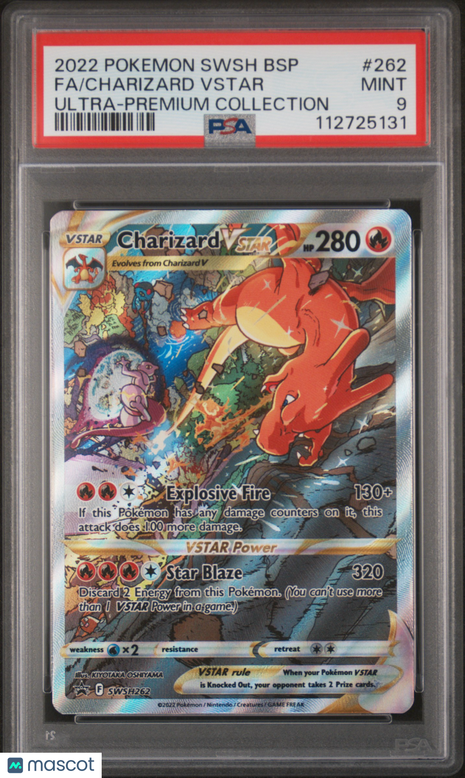 CHARIZARD VSTAR 2022 Pokemon Sword Shield Black Star Promo #SWSH262 PSA 9