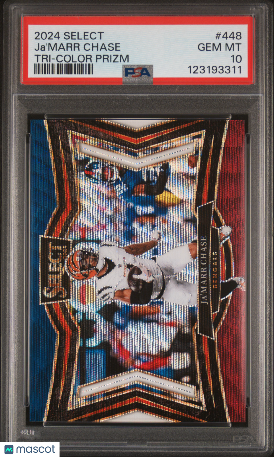 JA'MARR CHASE 2024 Panini Select Tri Color Prizm /99 #448 PSA 10 Bengals