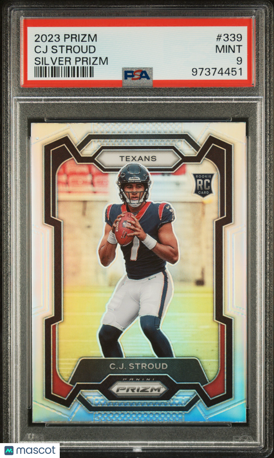 C.J. STROUD 2023 Panini Prizm Rookie Silver Prizm #339 PSA 9 Texans