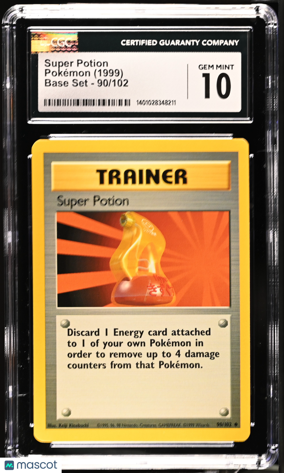 SUPER POTION 1999 Pokemon Base Set #90/102 CGC 10 GEM MINT