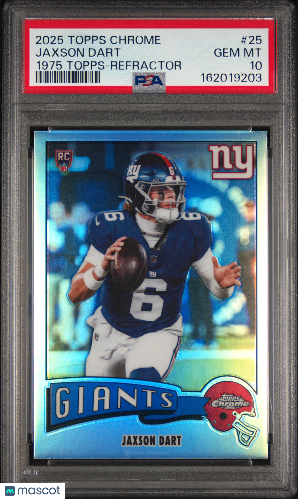 JAXSON DART 2025 Topps Chrome 1975 Rookie Refractor #25 PSA 10 Giants