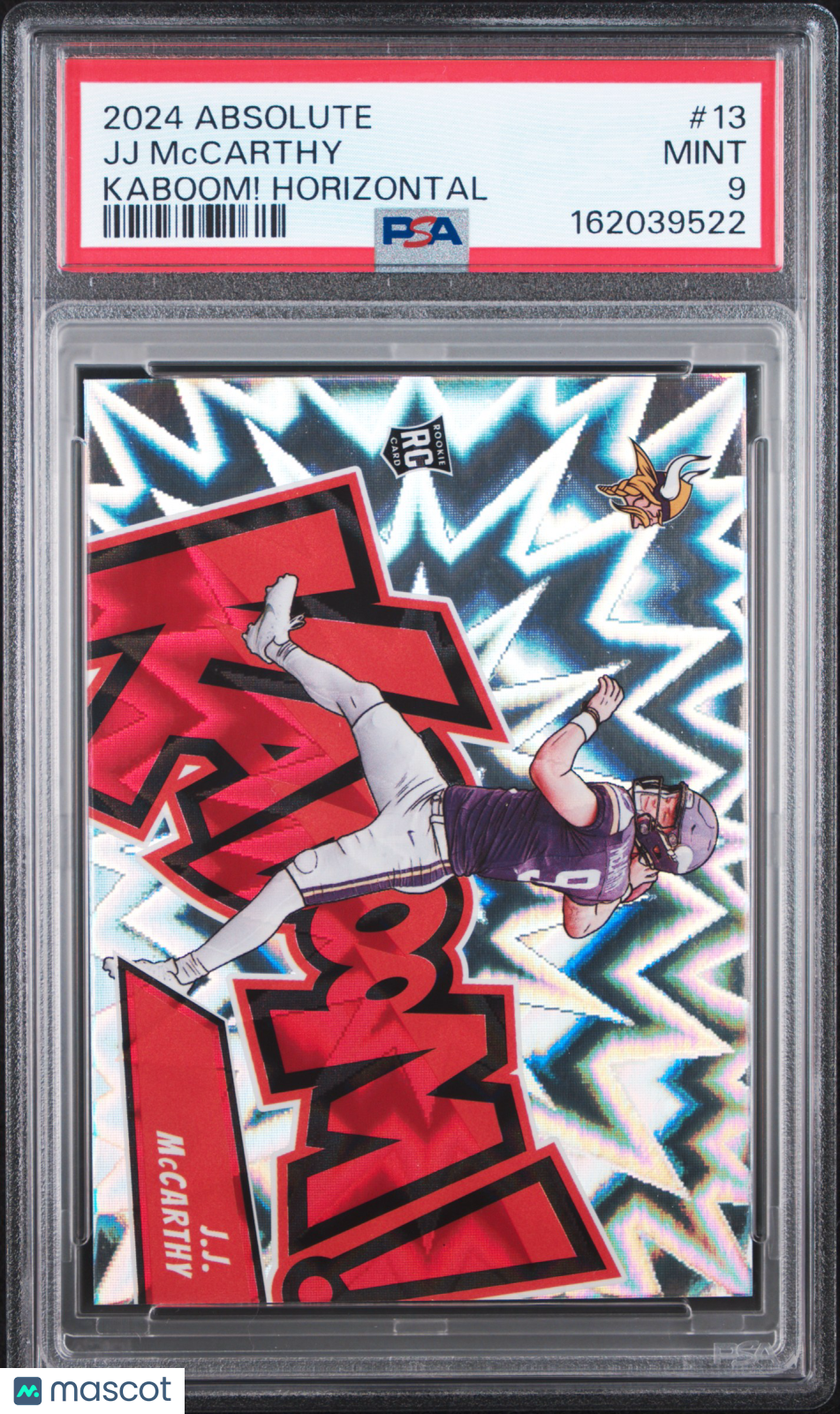 J.J. MCCARTHY 2024 Panini Absolute Kaboom Horizontal Rookie SSP #13 PSA 9