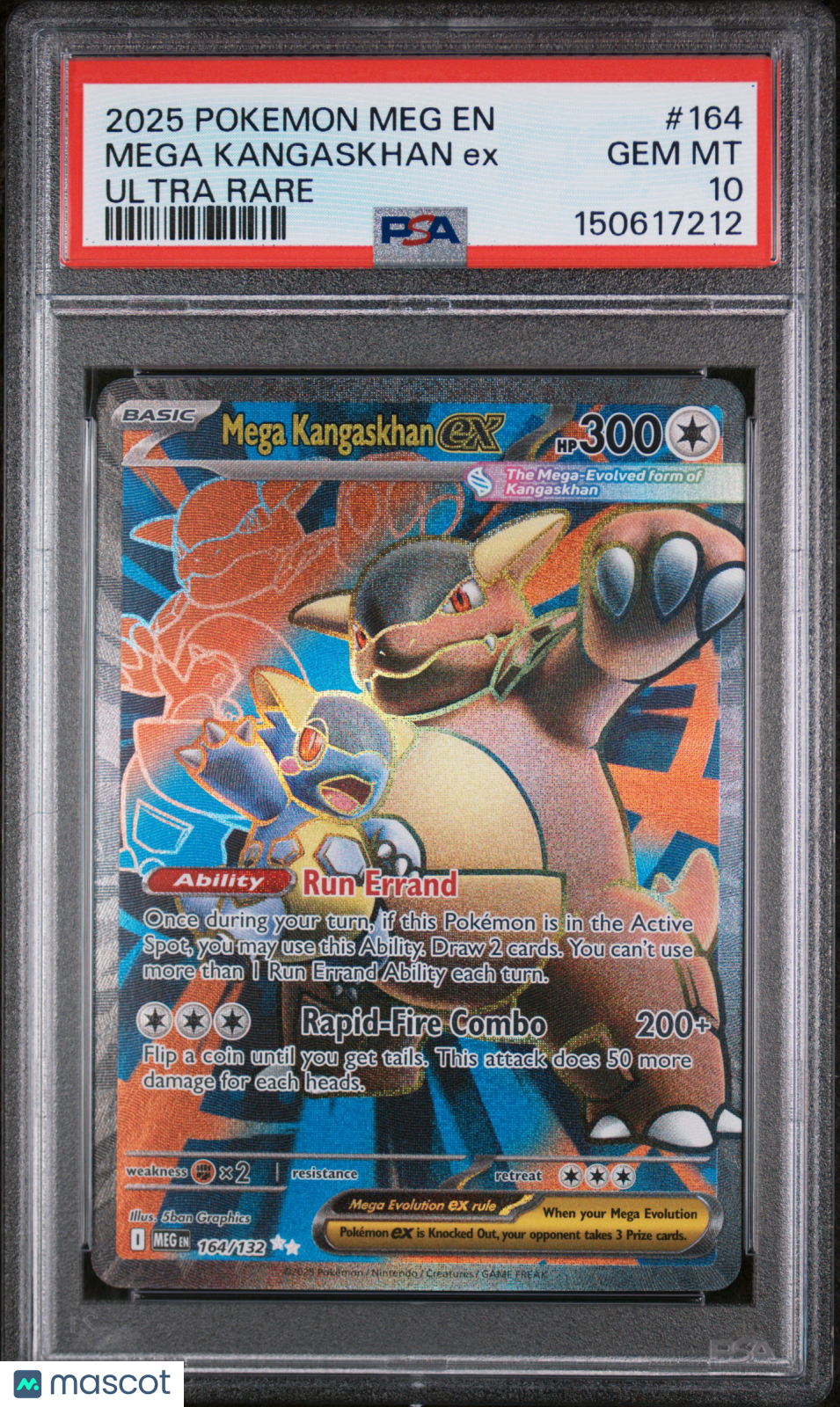 MEGA KANGASKHAN EX 2025 Pokemon Mega Evolution Ultra Rare #164 PSA 10