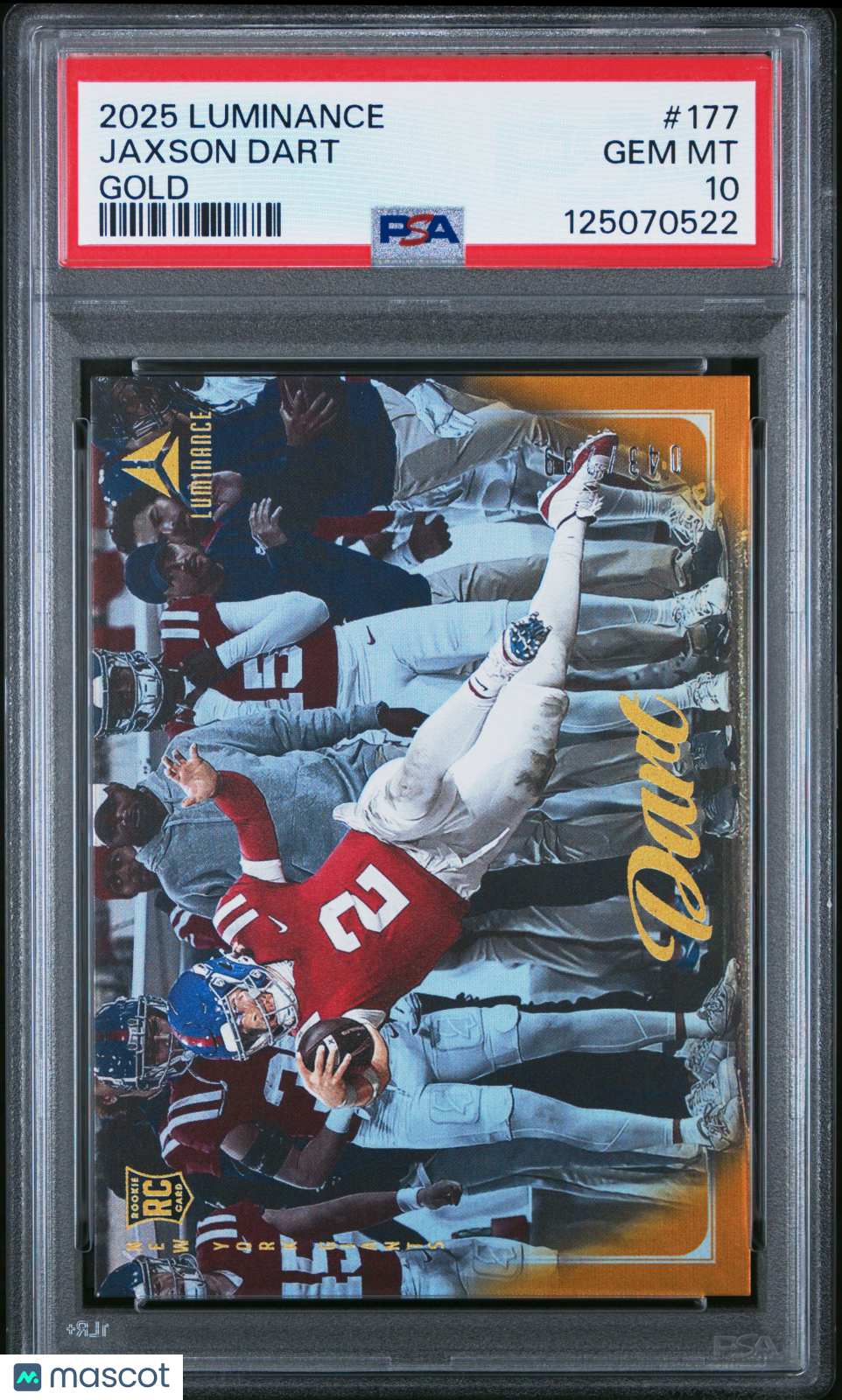 JAXSON DART 2025 Panini Luminance Rookie Gold /299 #177 PSA 10 Giants