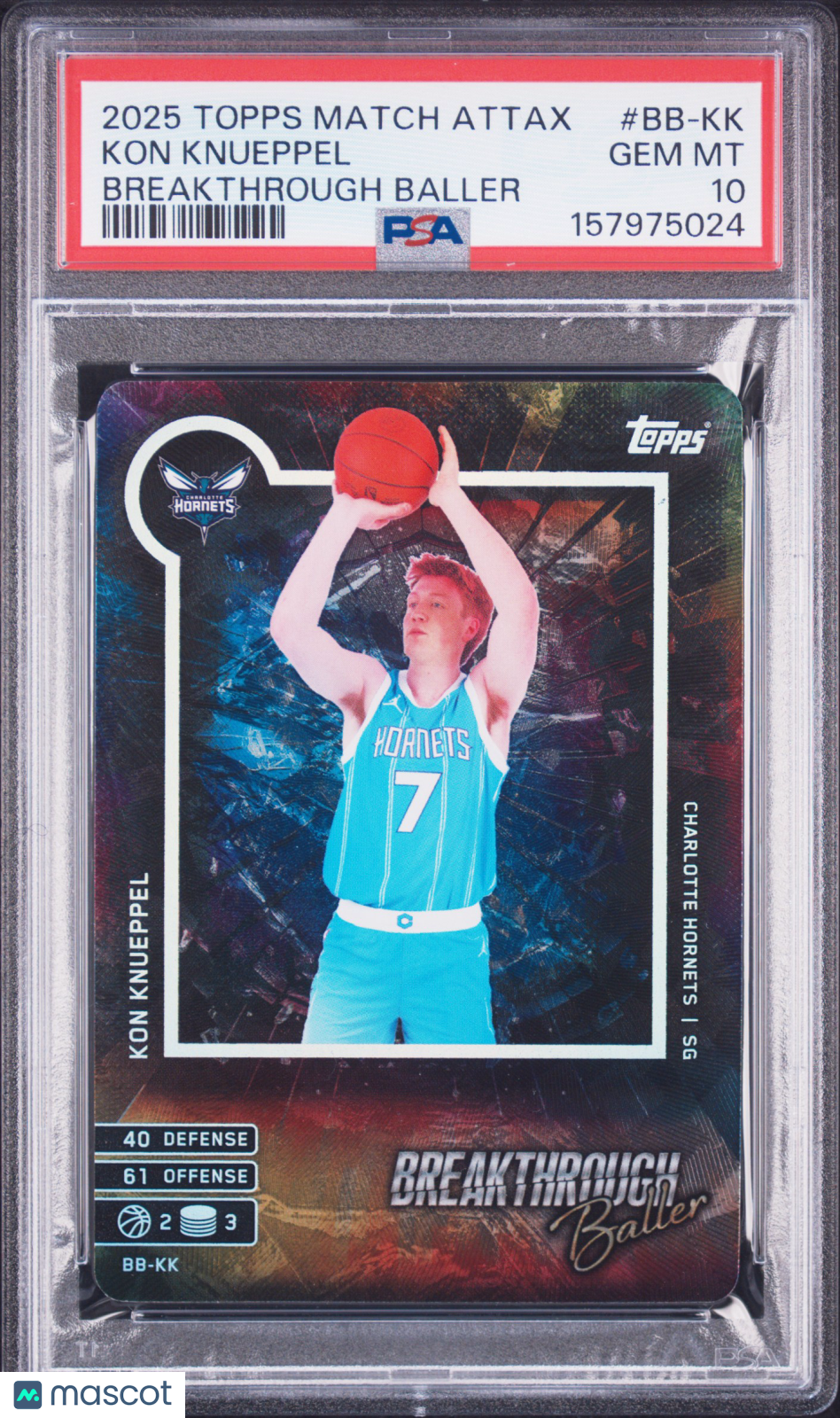KON KNUEPPEL 2025 Topps Match Attax Breakthrough Baller Rookie #BB-KK PSA 10