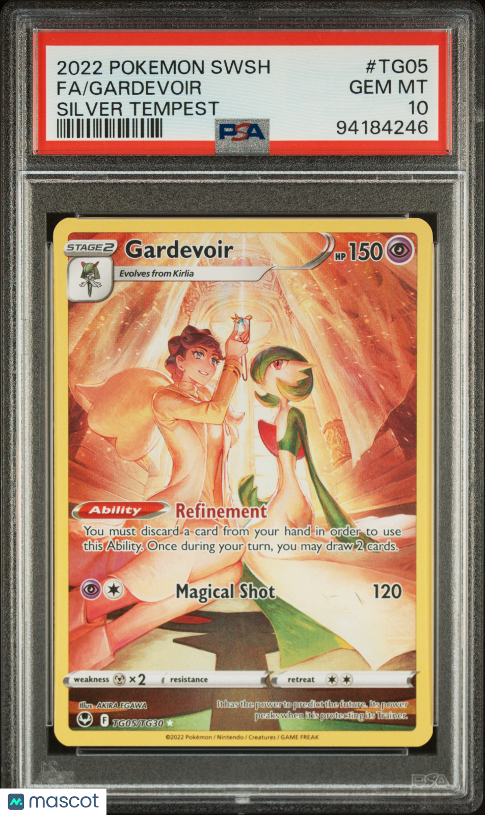 GARDEVOIR Pokemon Sword Shield Silver Tempest Trainer Gallery #TG05 FA PSA 10