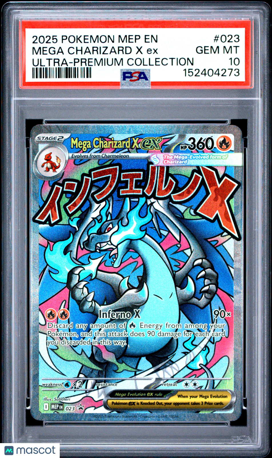 MEGA CHARIZARD X EX 2025 Pokemon Mega Evolution #023 Black Star Promo PSA 10
