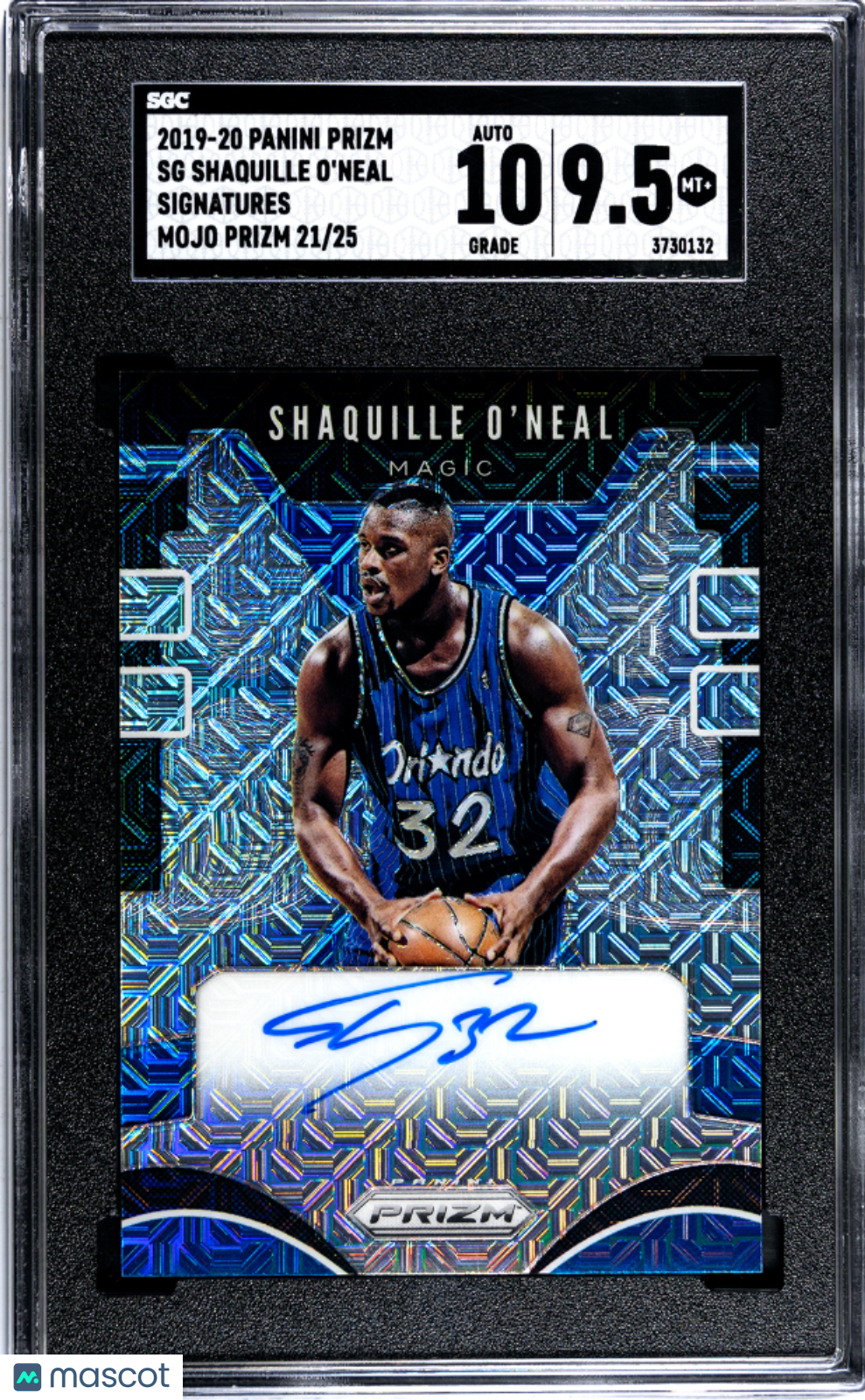 SHAQUILLE O'NEAL 2019-20 Panini Prizm Signatures Mojo Auto /25 SGC 9.5 Magic